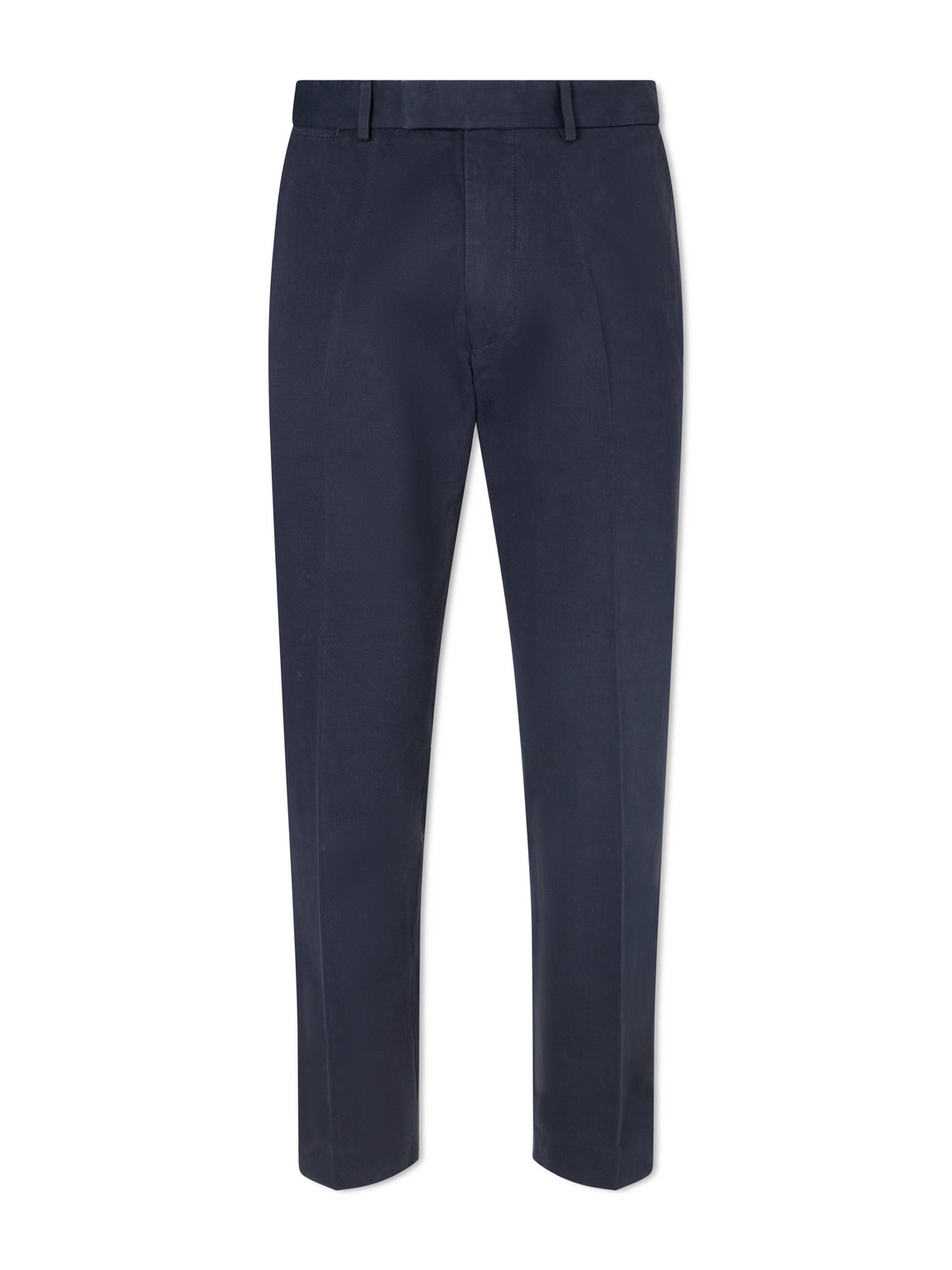 Tom Ford Dyllan Straight-leg Cotton-satin Trousers In Blue