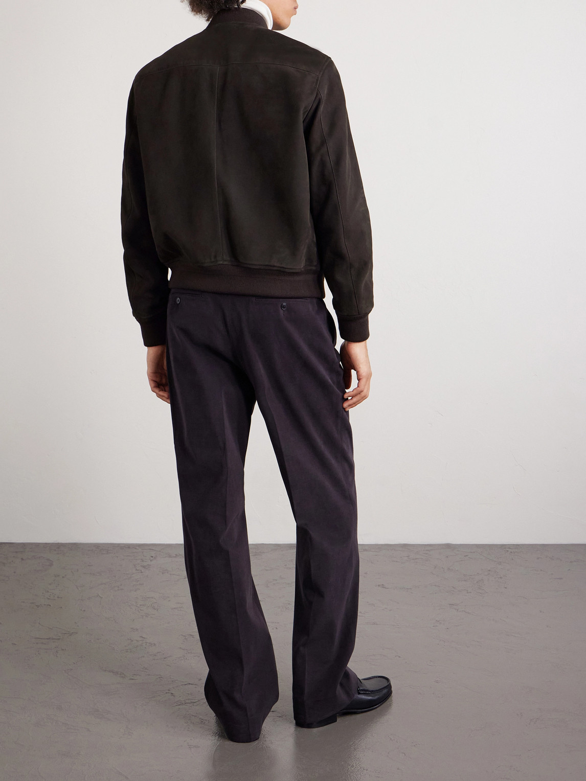  Tom Ford - Suede Bomber Jacket - Men - Brown - It 46 