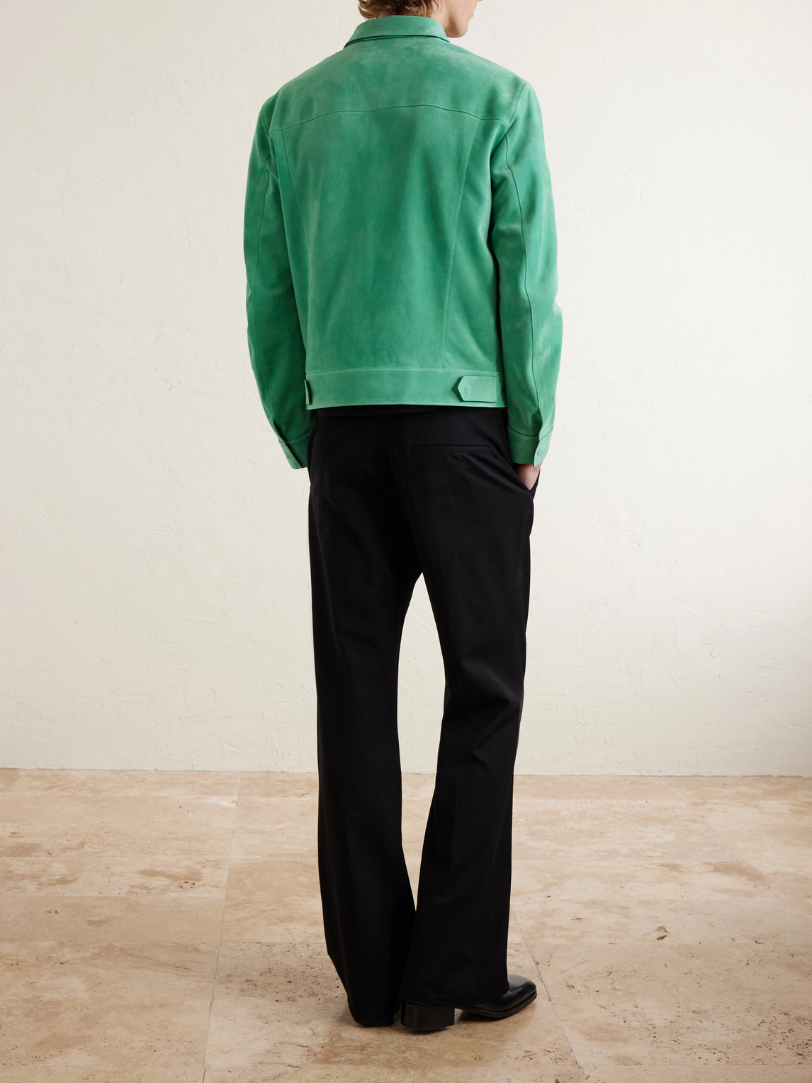 Tom Ford Slim-fit Suede Jacket In Multi