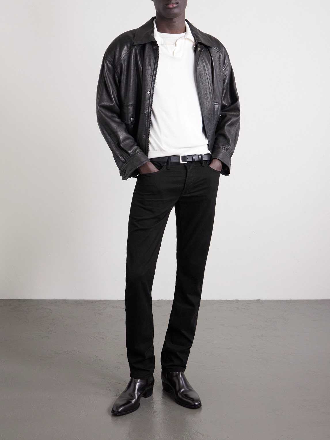 Tom Ford Slim-fit Stretch Jeans In Black