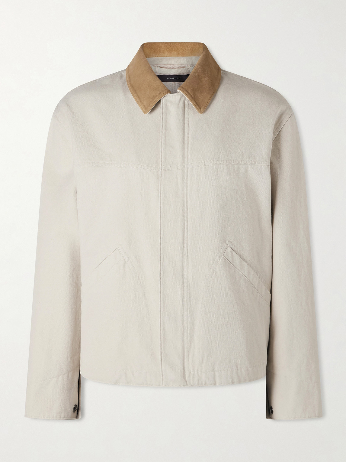 Tom Ford Suede-Trimmed Cotton-Canvas Field Jacket - Men