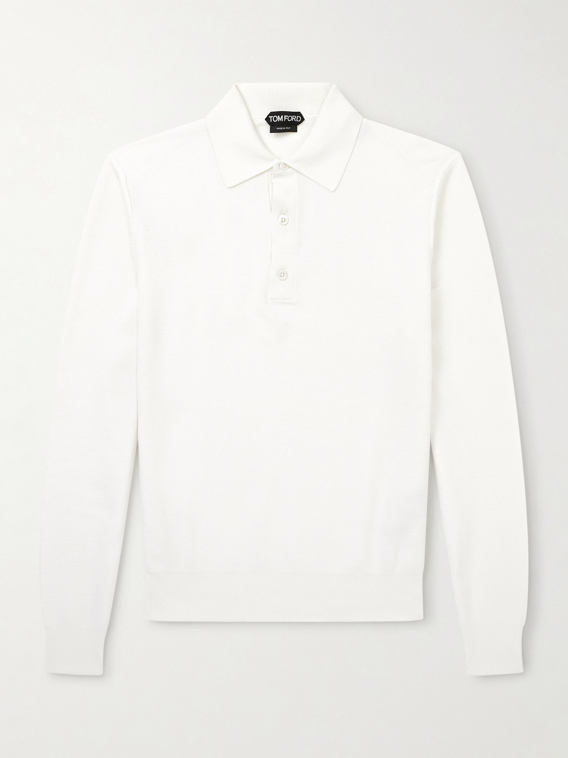 Tom Ford Silk and Cotton-Blend Piqué Polo Shirt - Men