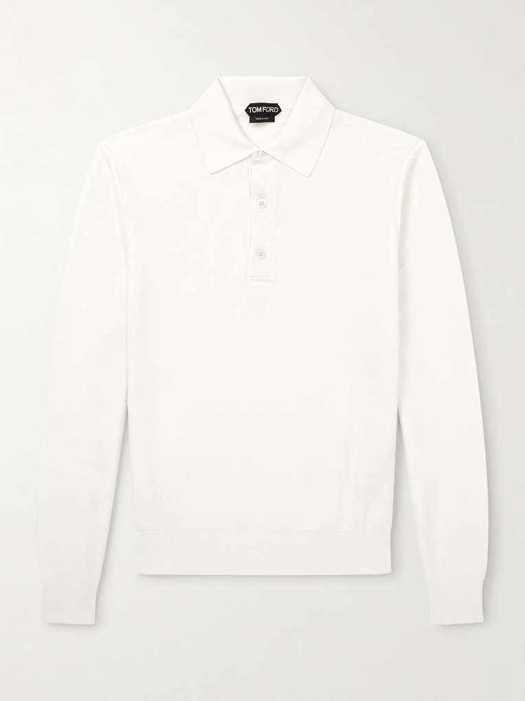 Tom Ford — Silk and Cotton-Blend Piqué Polo Shirt