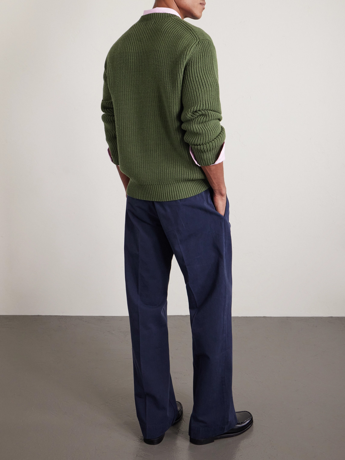  Tom Ford - Ribbed Wool Sweater - Men - Green - It 46 