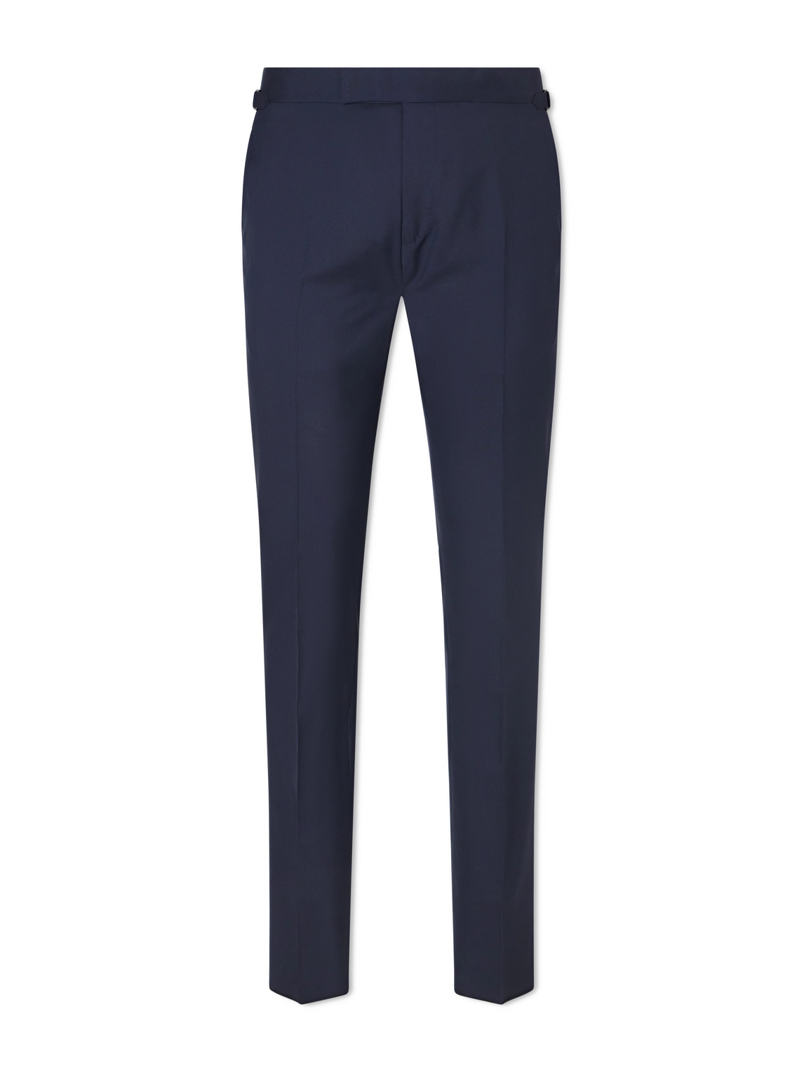Tom Ford Straight-leg Super 120s Wool Suit Trousers In Blue