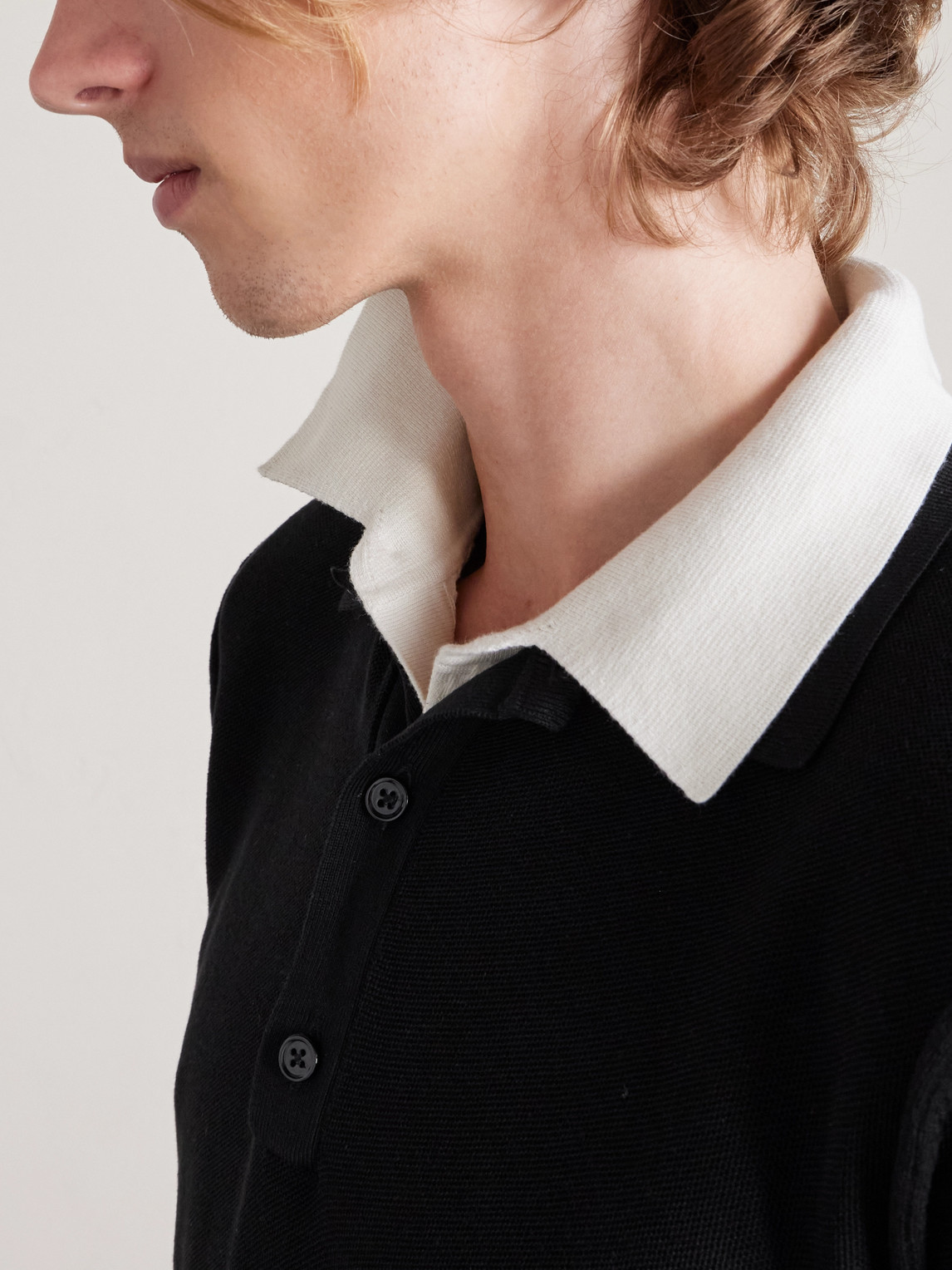Slim-Fit Lyocell And Cotton-Blend Piqué Polo Shirt