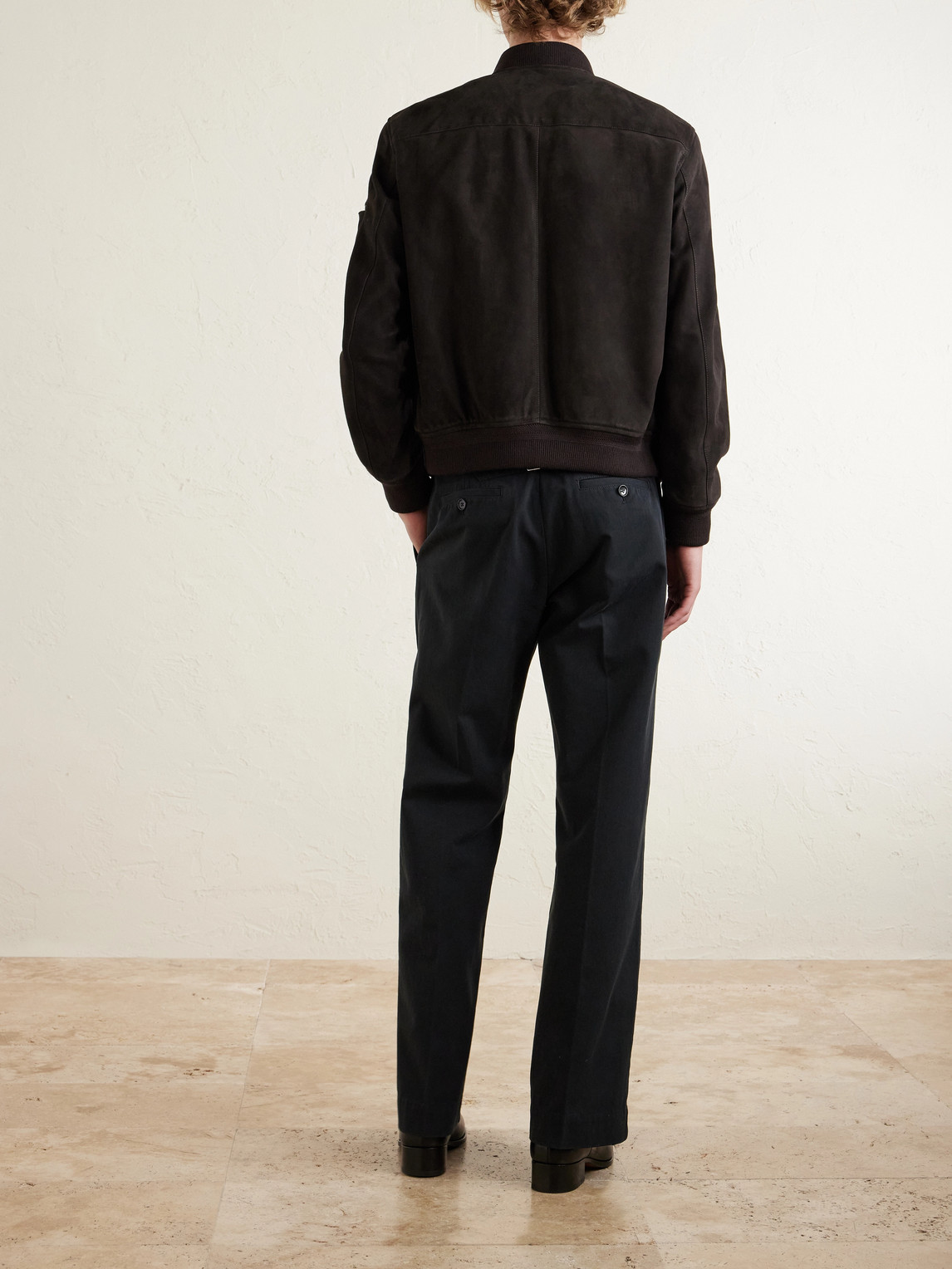 Wide-Leg Cotton-Drill Trousers
