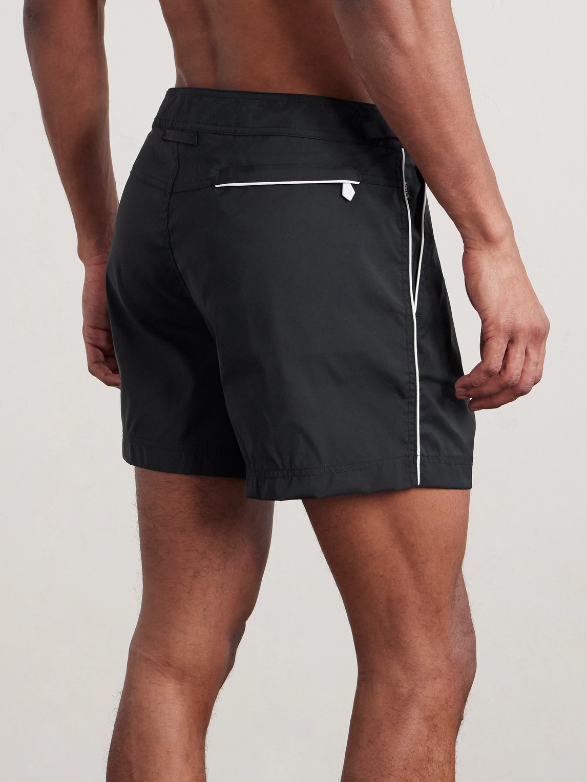 Tom Ford Black Swimsuit With Buckle On The Front In Tech Fabric Man