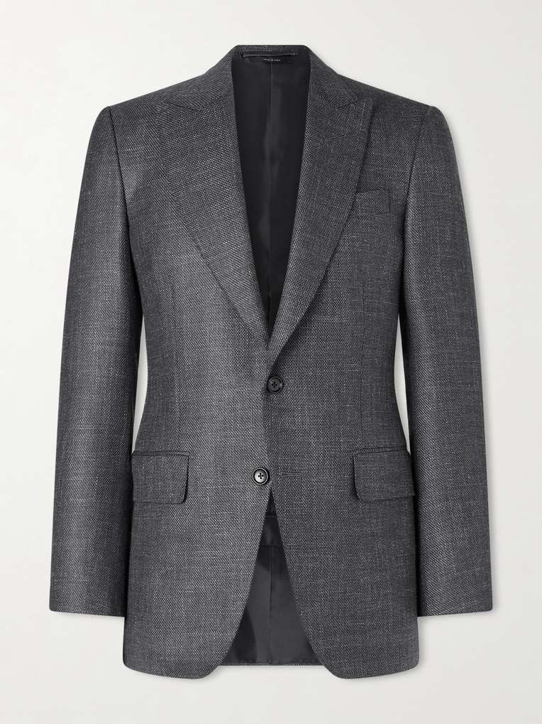 TOM FORD Dyllan Wool, Silk and Linen-Blend Blazer