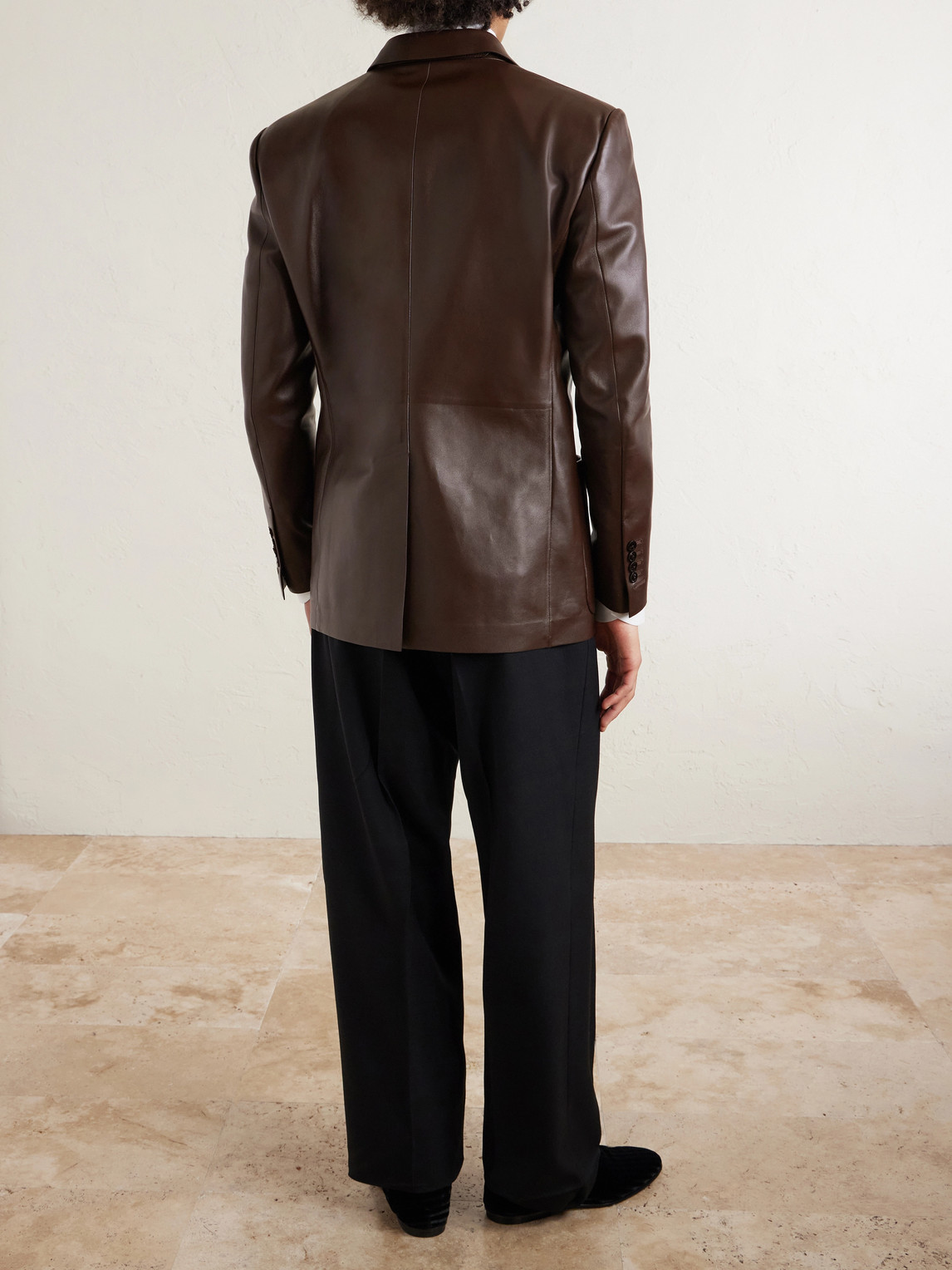  Tom Ford - Leather Blazer - Men - Brown - It 50 