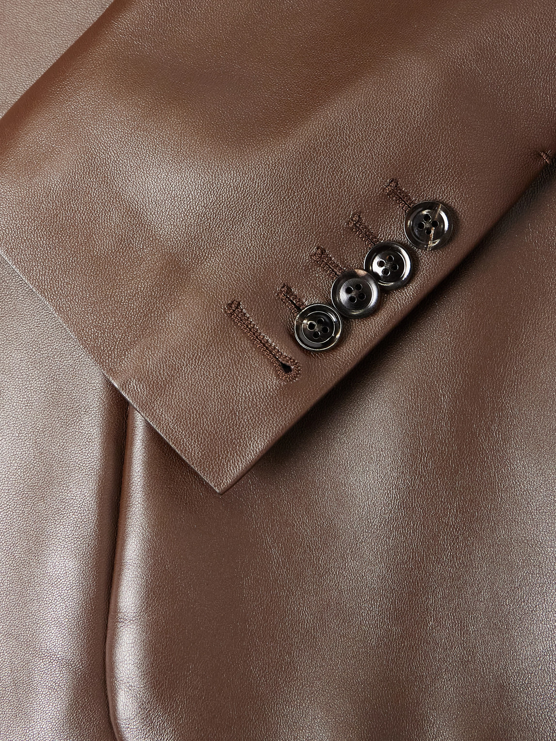  Tom Ford - Leather Blazer - Men - Brown - It 50 