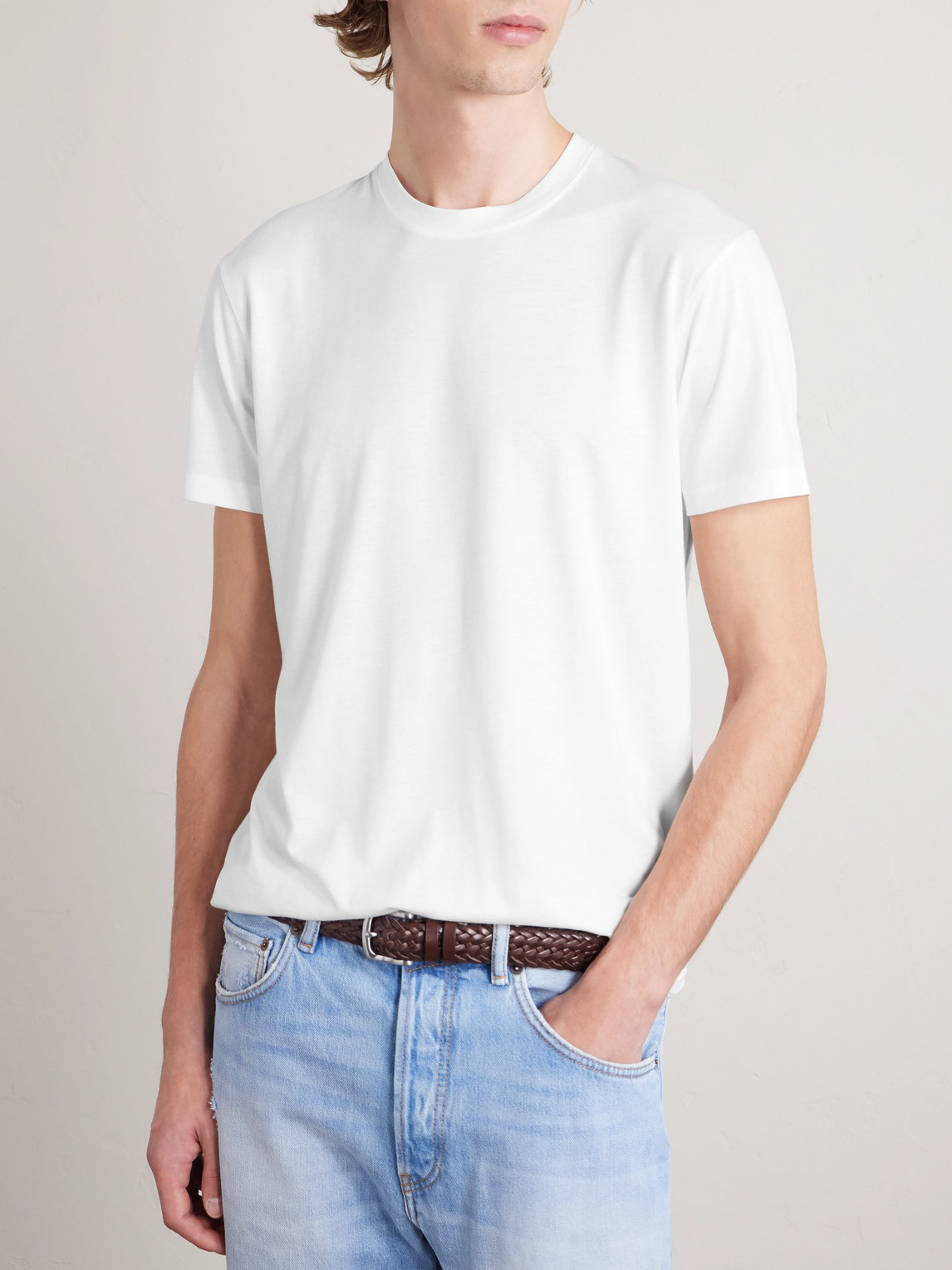 Cotton And Silk-Blend Jersey T-Shirt