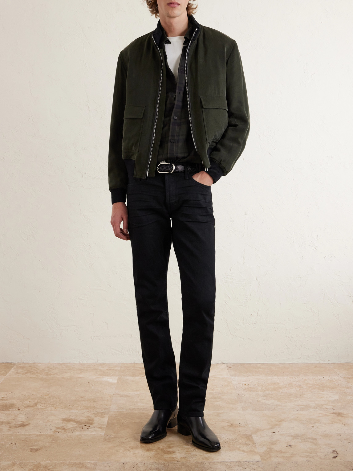 Gabardine Bomber Jacket