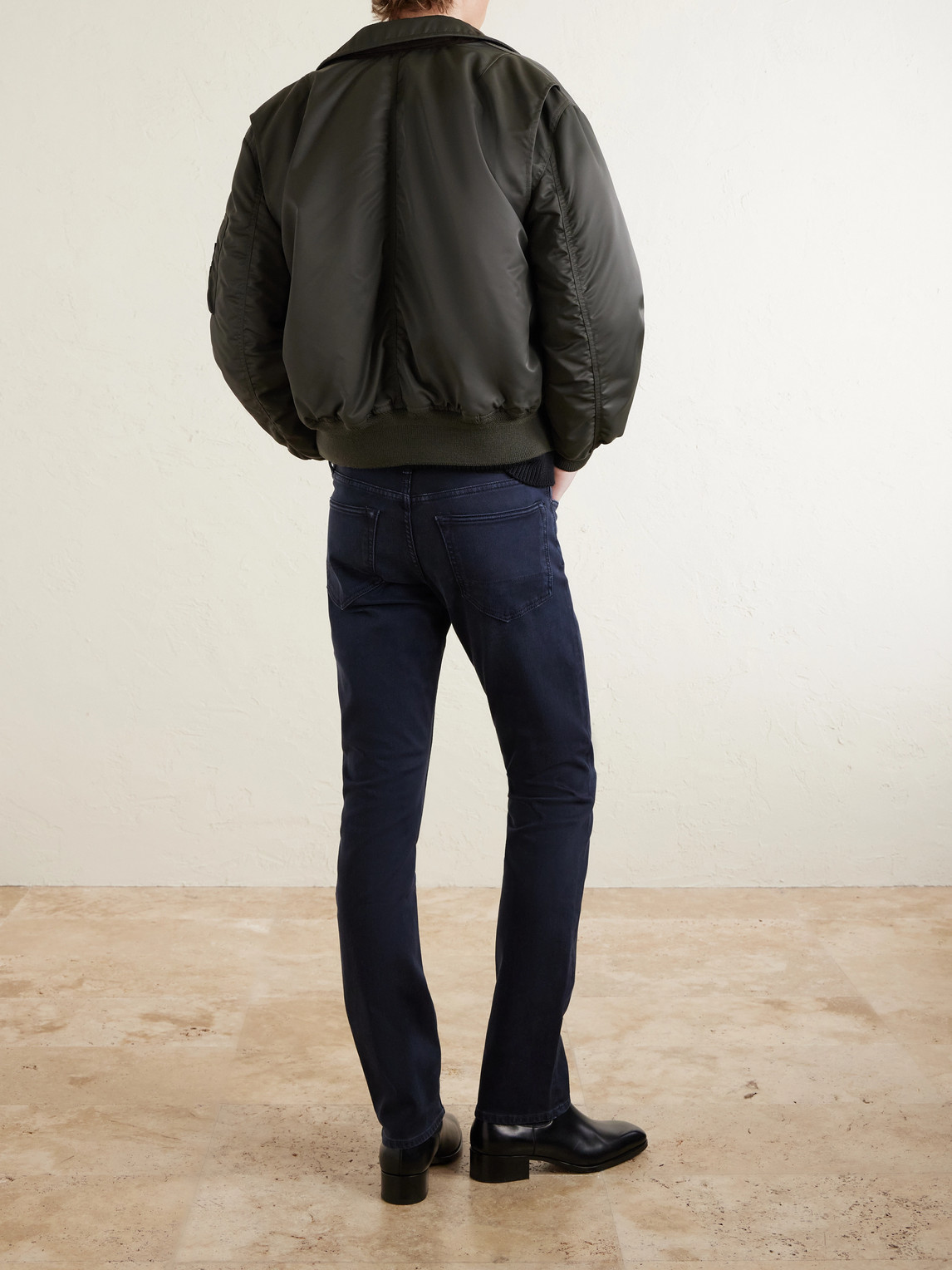 Slim-Fit Straight-Leg Cotton-Blend Corduroy