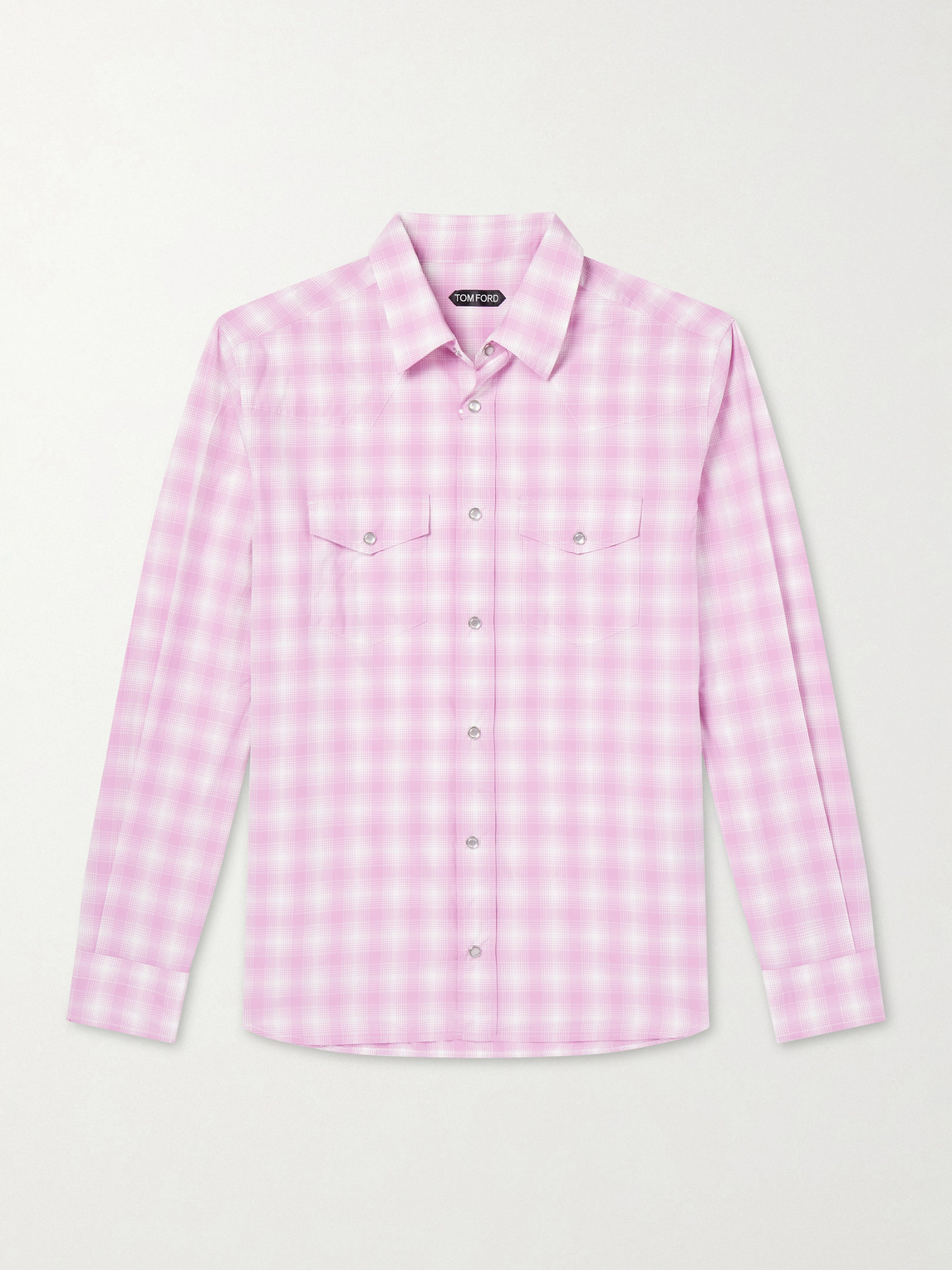 Tom Ford Checked Cotton-Poplin Shirt - Men