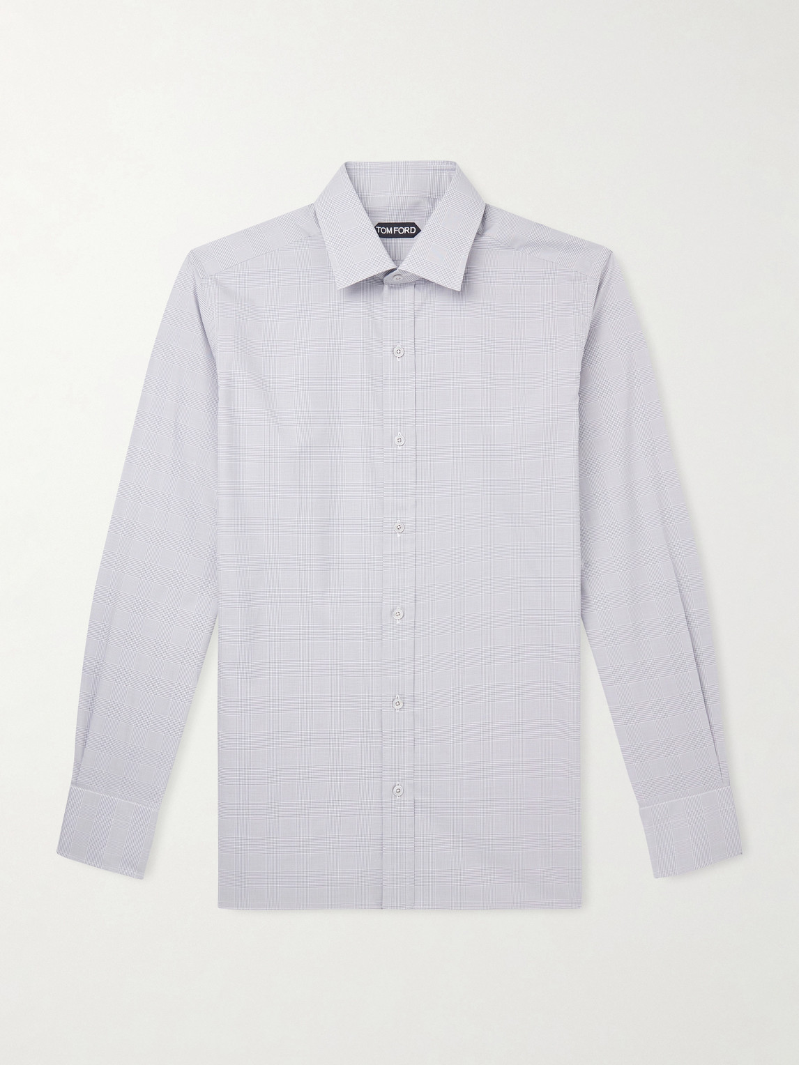 Tom Ford Prince of Wales Checked Cotton-Poplin Shirt - Men