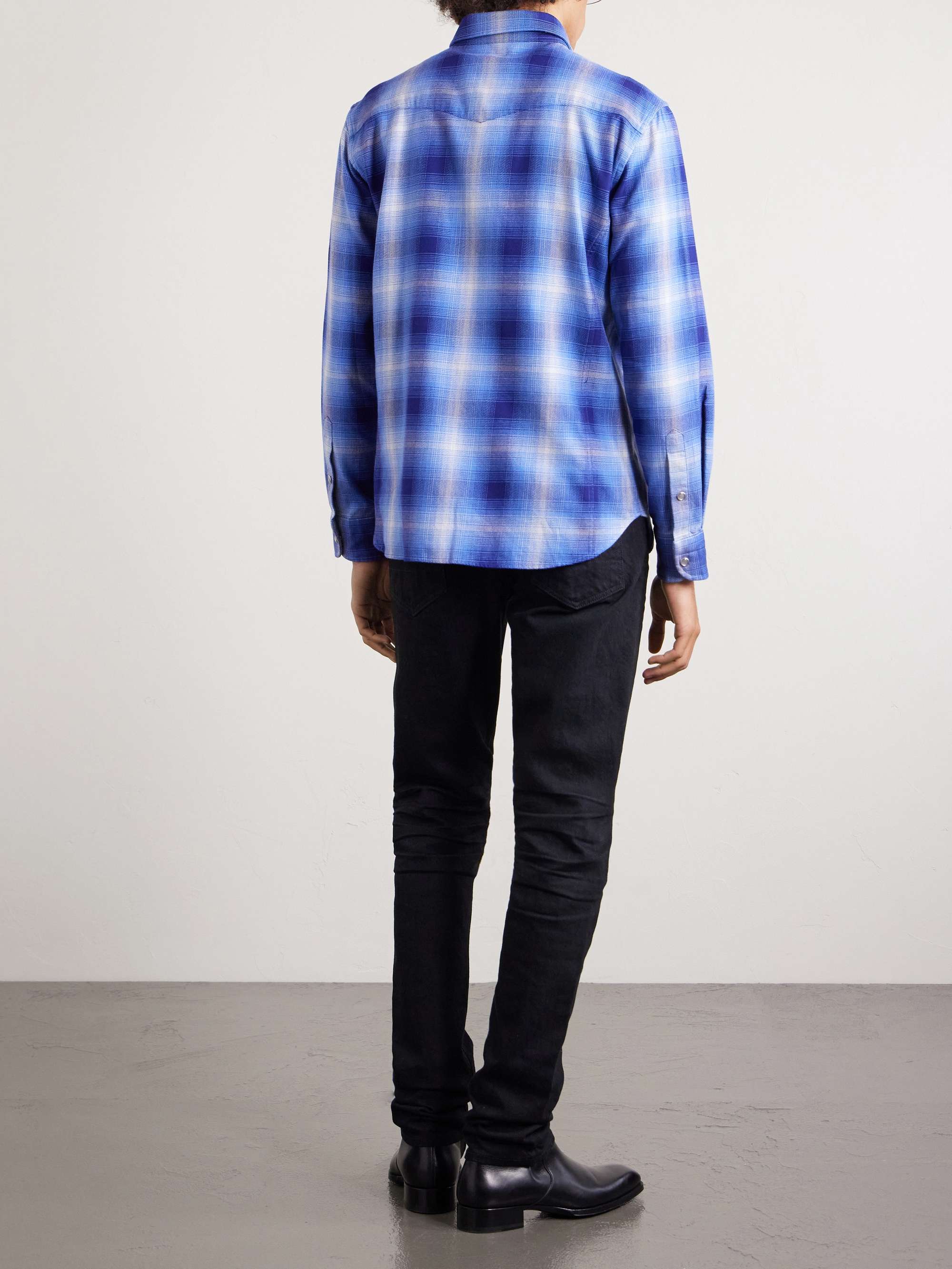 TOM FORD Slim-Fit Checked Cotton-Flannel Shirt for Men | MR PORTER TOM FORD Slim-Fit Checked Cotton-Flannel Shirt for Men | MR PORTER
