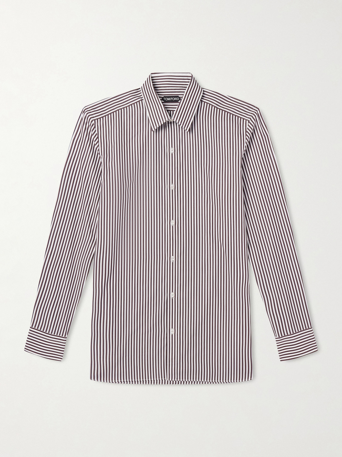 Tom Ford Slim-Fit Striped Cotton-Poplin Shirt EU 41