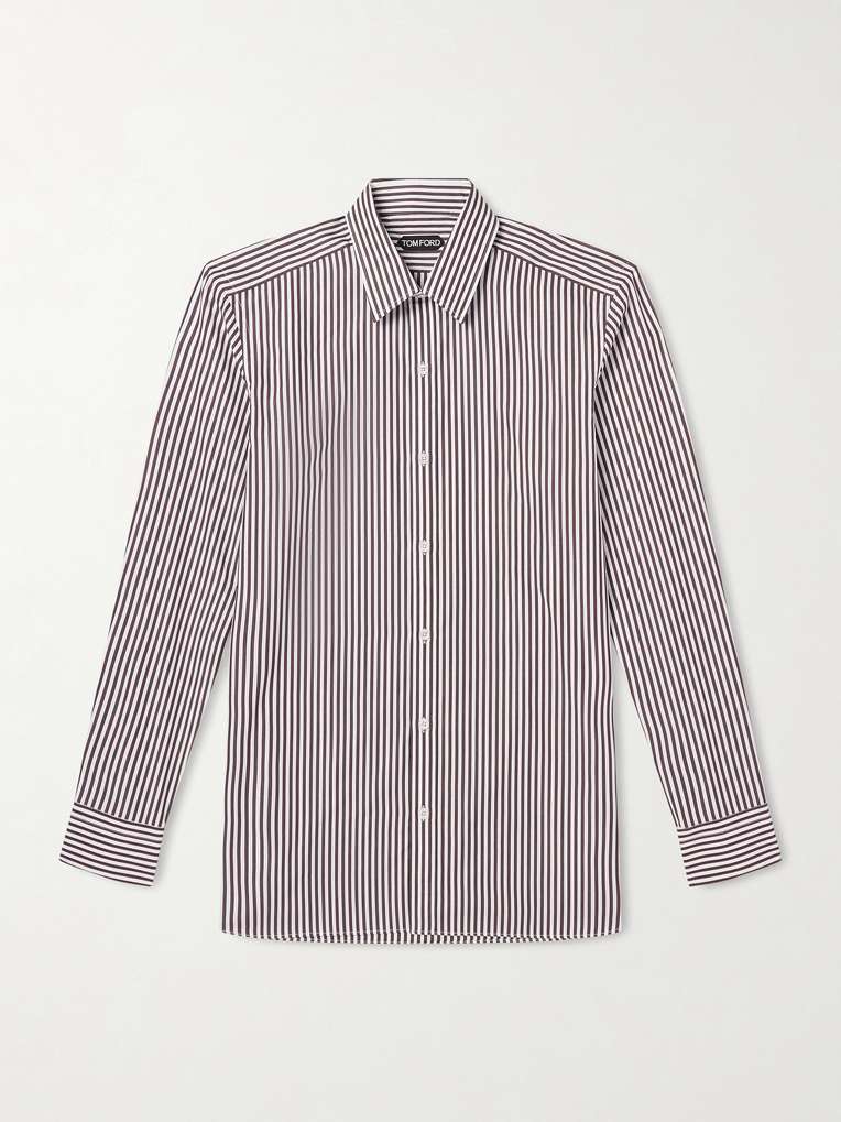 Tom Ford — Slim-Fit Striped Cotton-Poplin Shirt