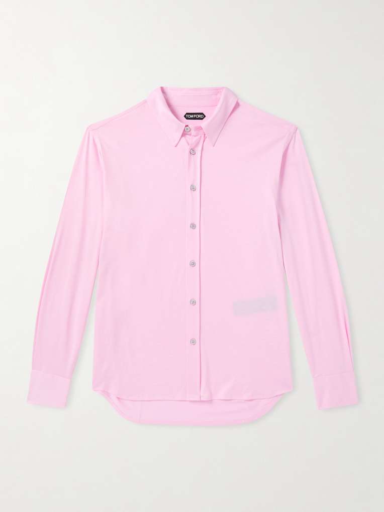 Tom Ford — Silk and Cotton-Blend Jersey Shirt