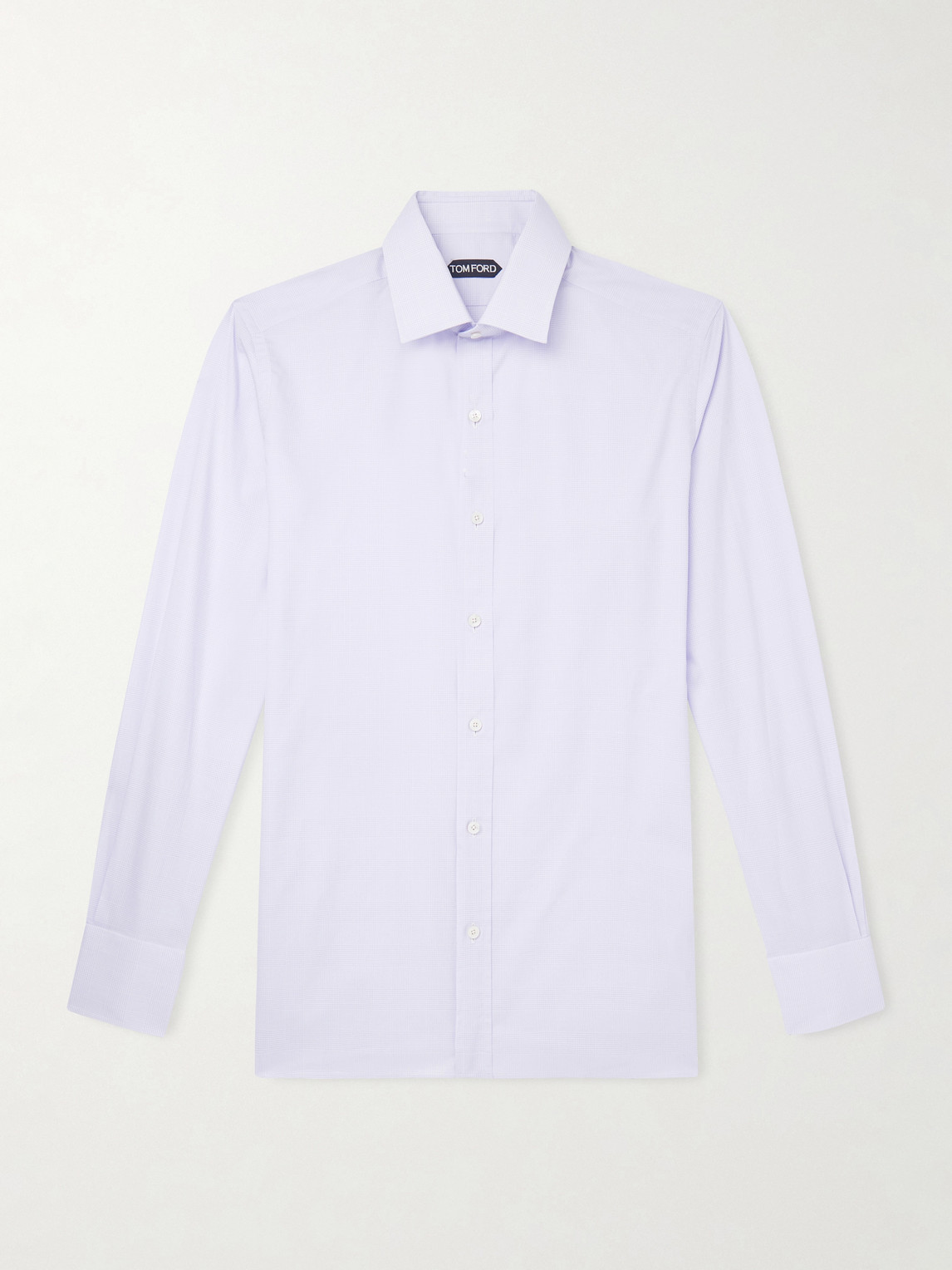 Tom Ford Prince of Wales Checked Cotton-Poplin Shirt - Men