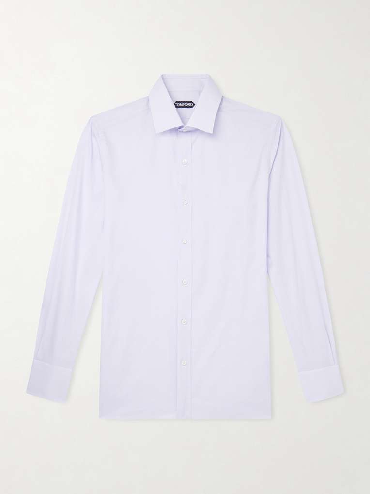 Tom Ford — Prince of Wales Checked Cotton-Poplin Shirt