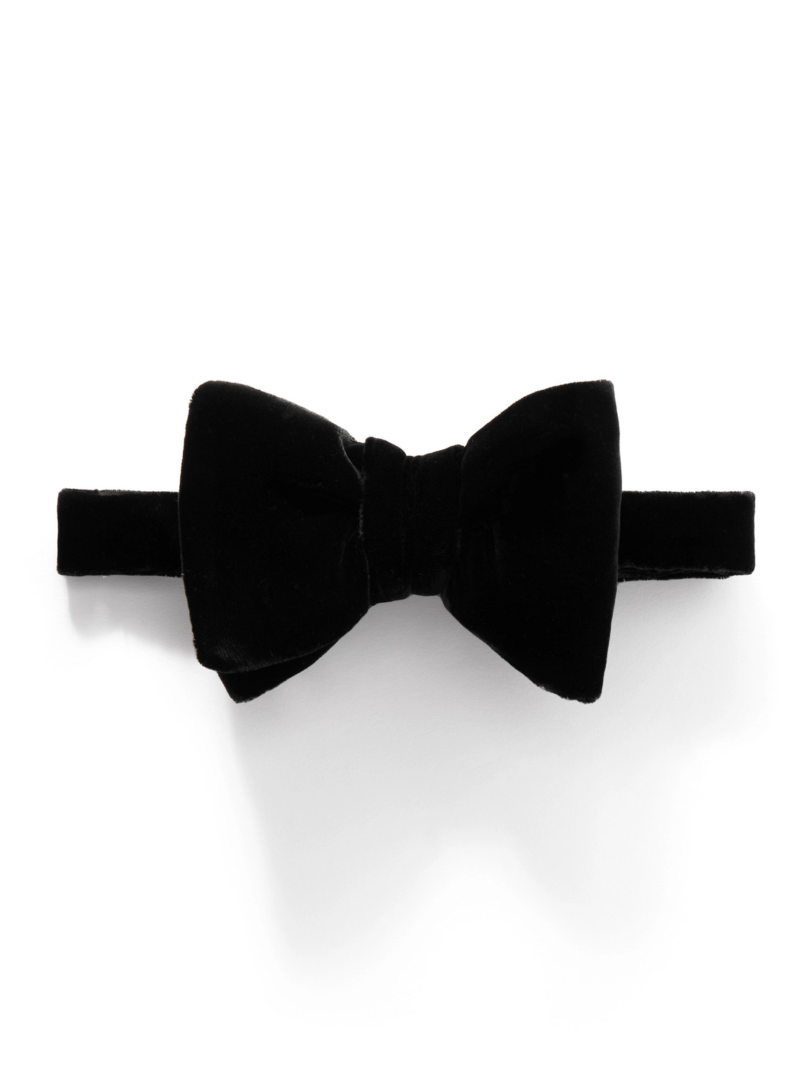 Tom Ford Pre-tied Cotton-velvet Bow Tie In Black