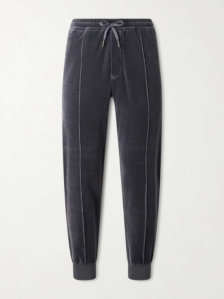 Tom Ford — Tapered Cotton-Blend Velour Sweatpants