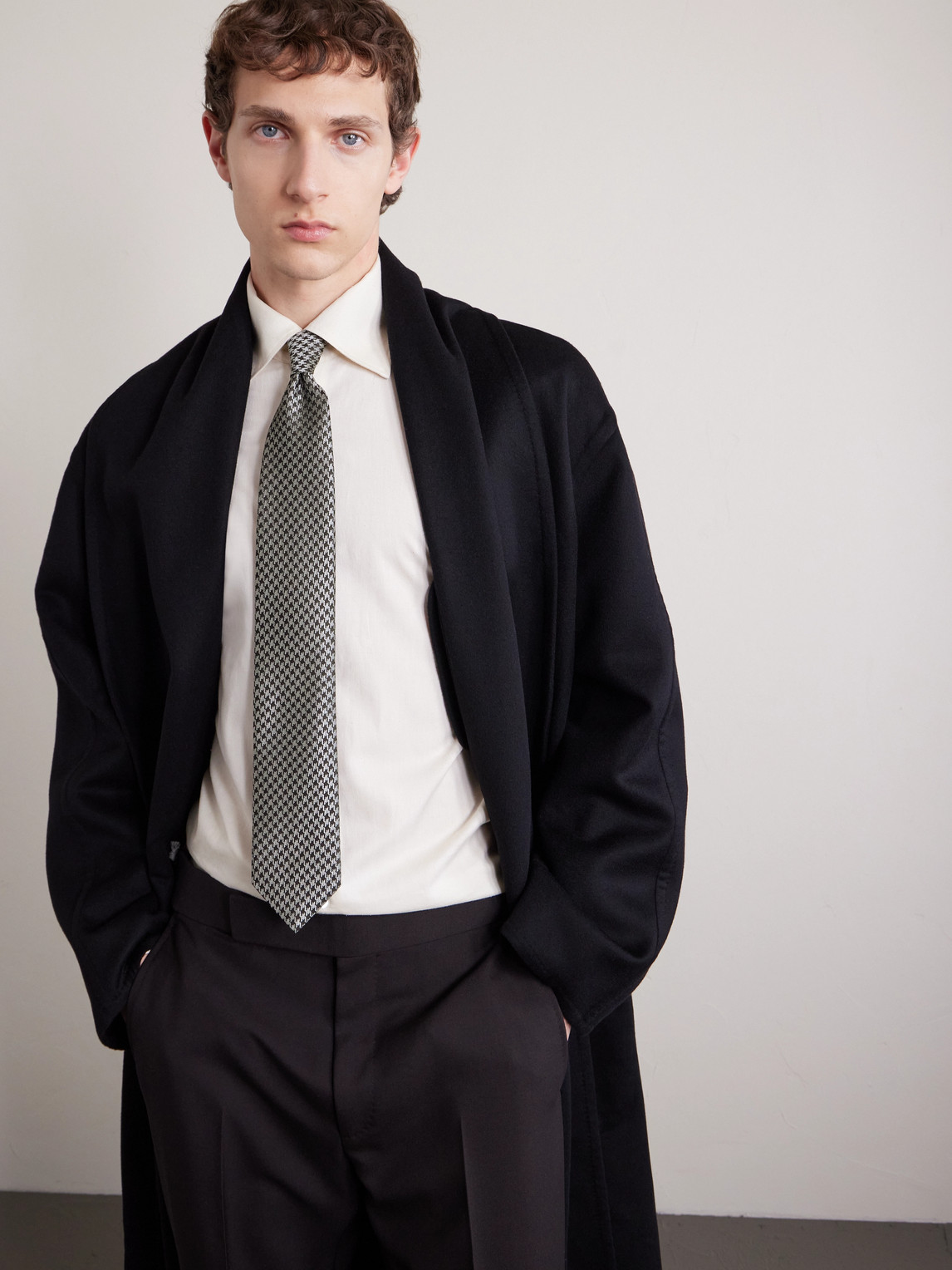  Tom Ford - 8cm Houndstooth Silk-jacquard Tie - Men - Gray 