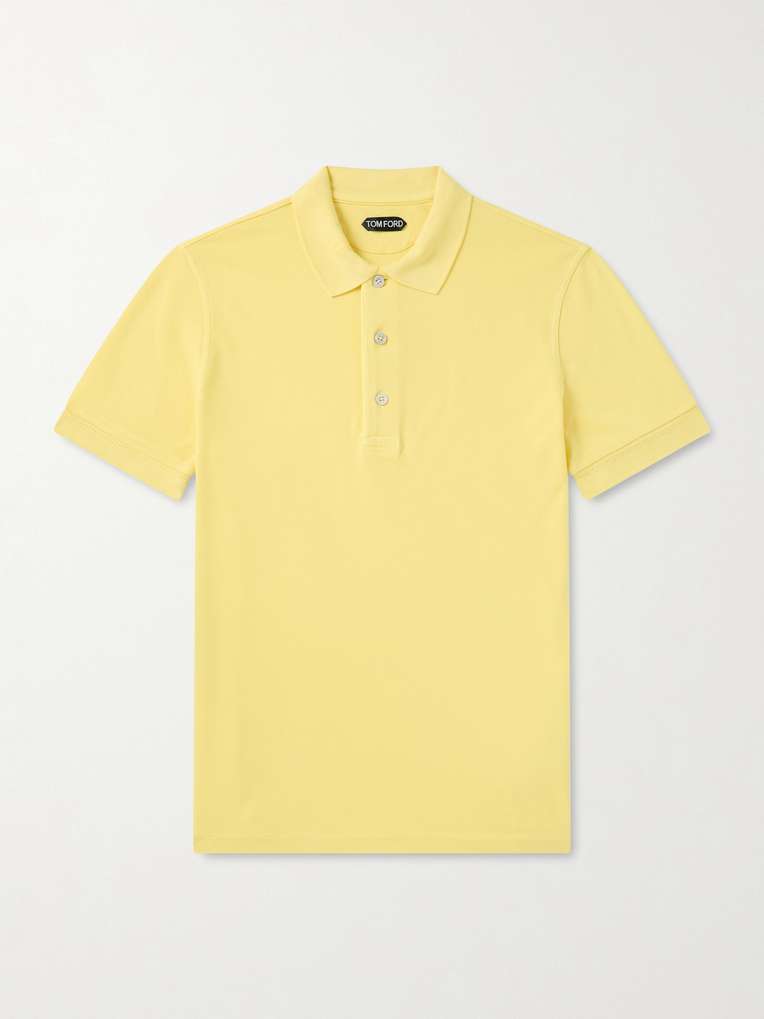Tom Ford — Slim-Fit Lyocell and Cotton-Blend Piqué Polo Shirt