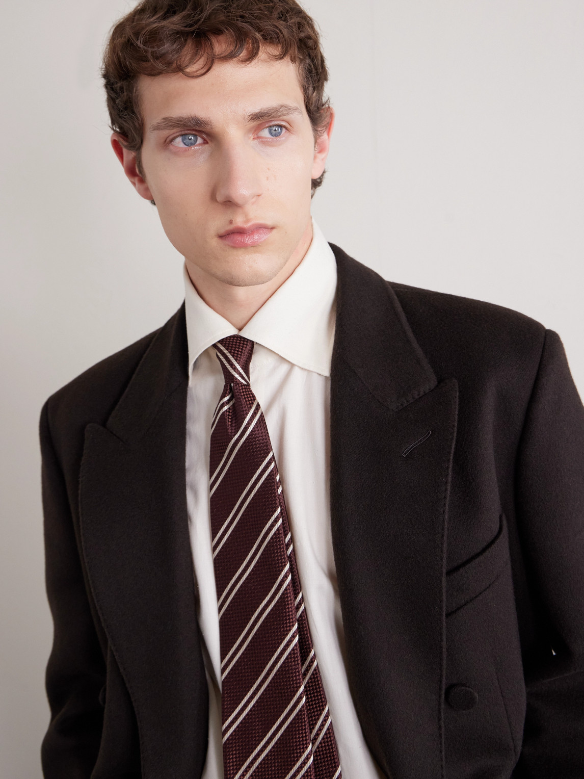 8cm Striped Silk-Jacquard Tie — 2