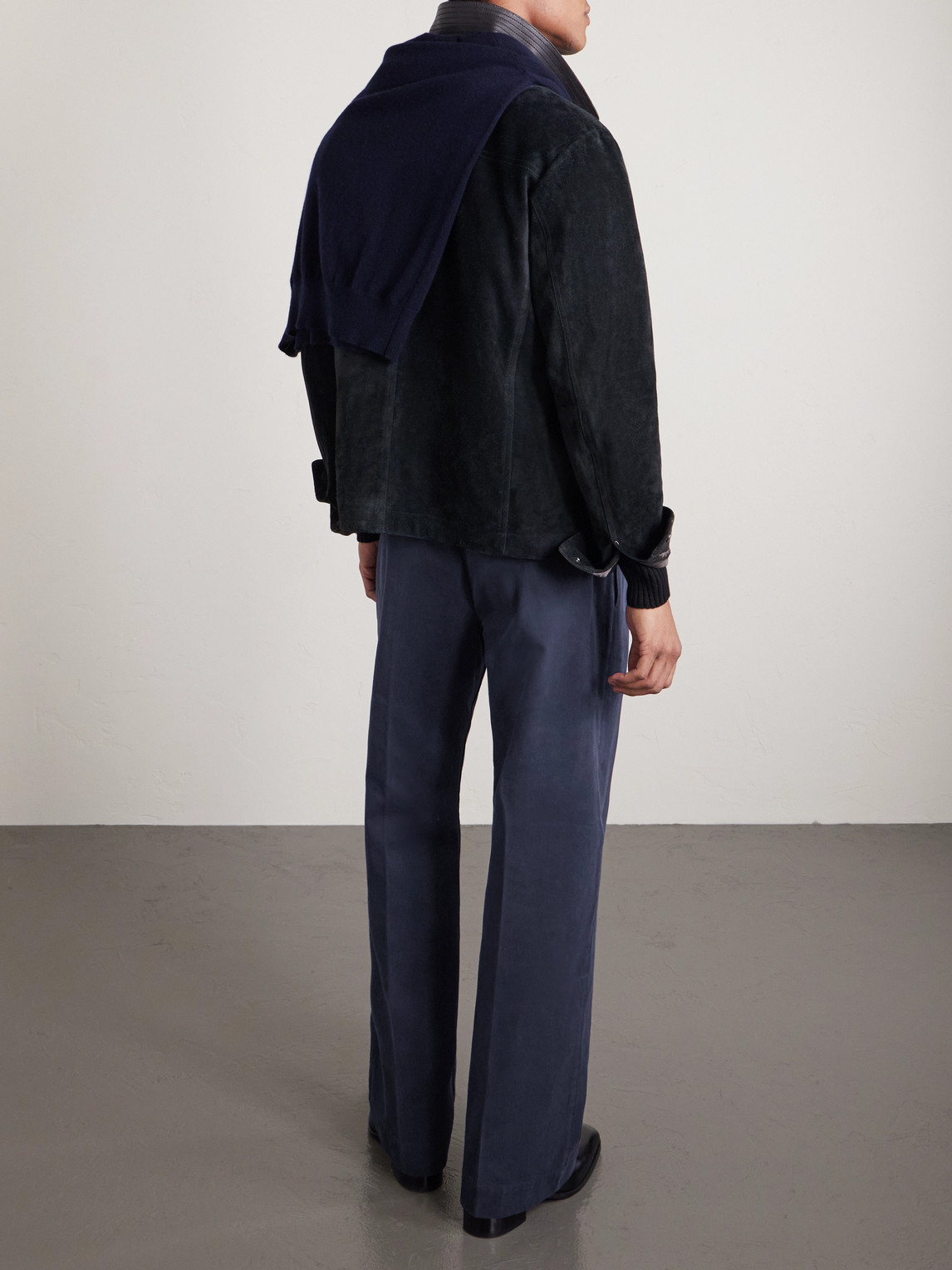 Wide-Leg Cotton-Drill Trousers