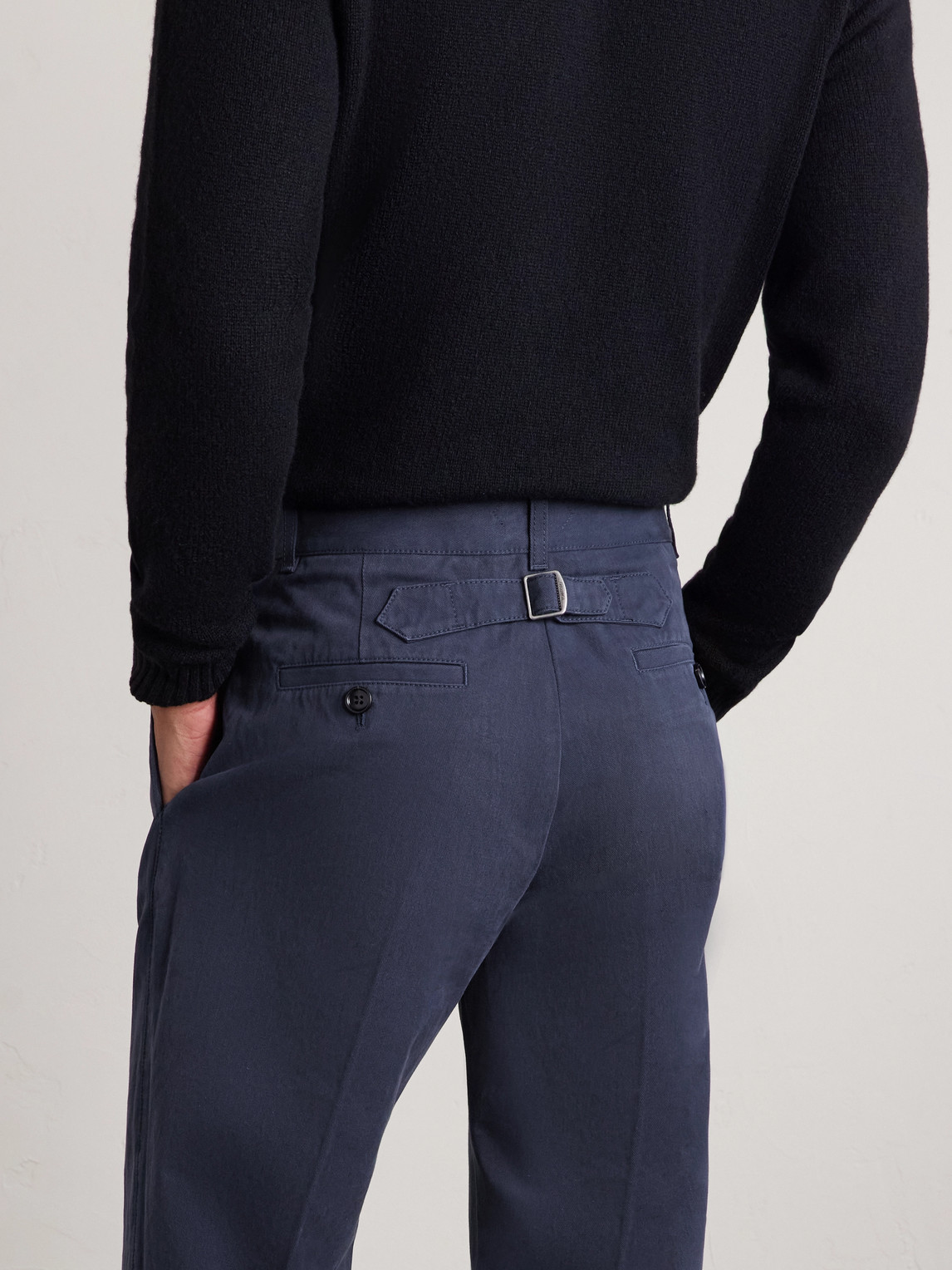 Wide-Leg Cotton-Drill Trousers