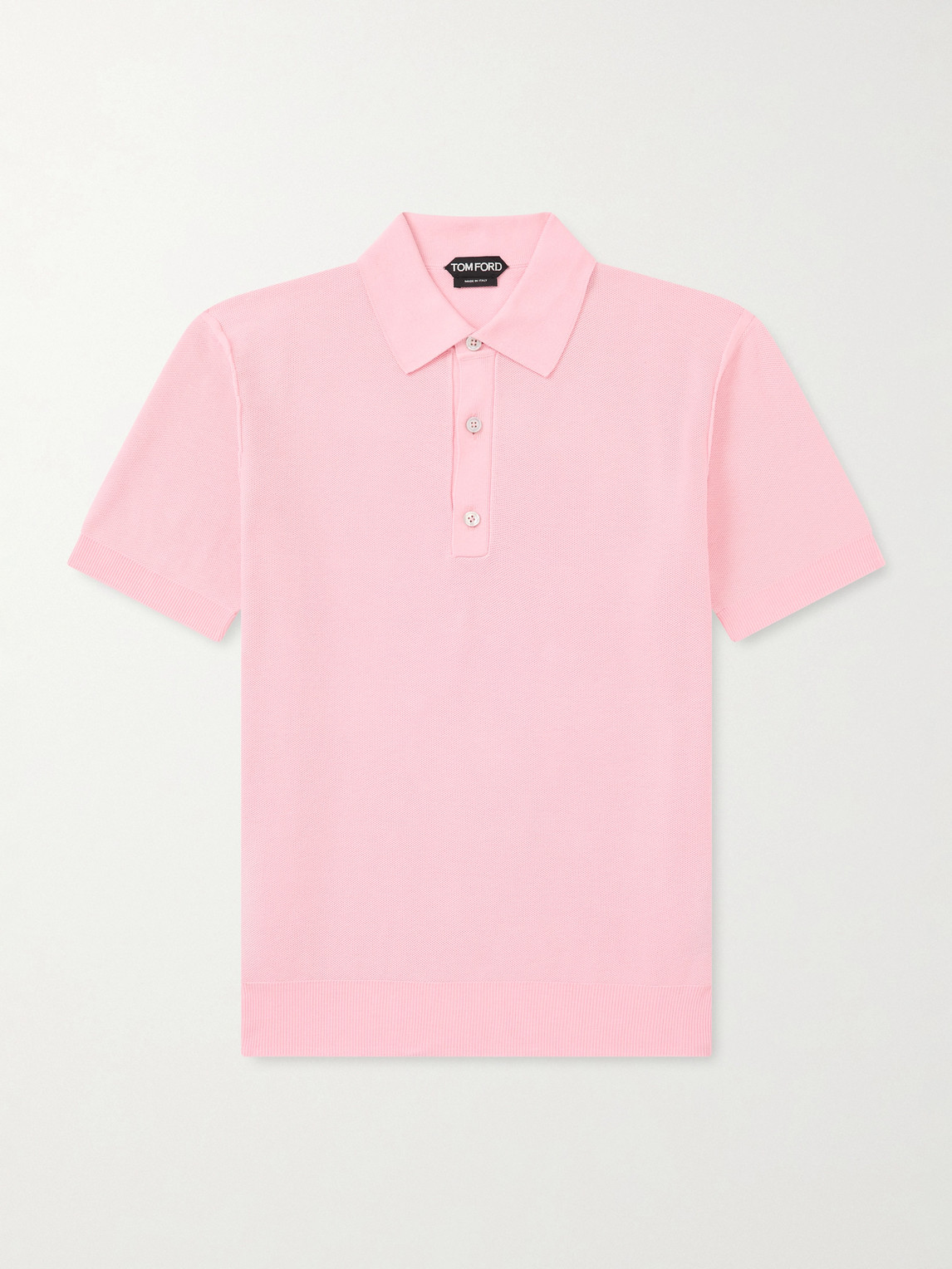 Tom Ford Silk and Cotton-Blend Piqué Polo Shirt - Men