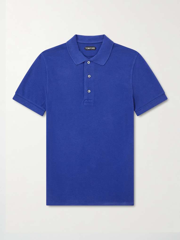 Tom Ford — Slim-Fit Lyocell and Cotton-Blend Piqué Polo Shirt