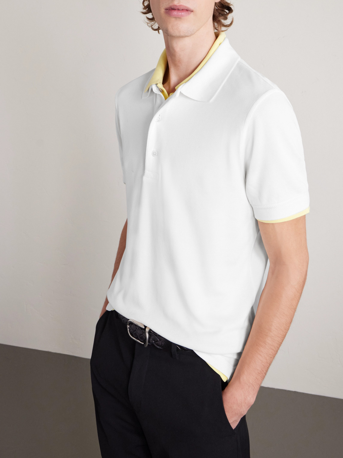 Slim-Fit Lyocell And Cotton-Blend Piqué Polo Shirt