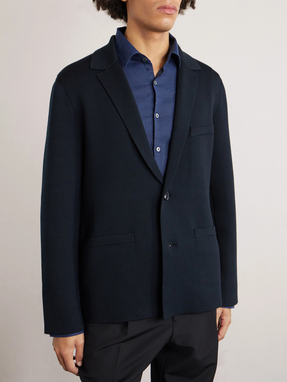 Tom Ford Wool-blend Jacket In Black