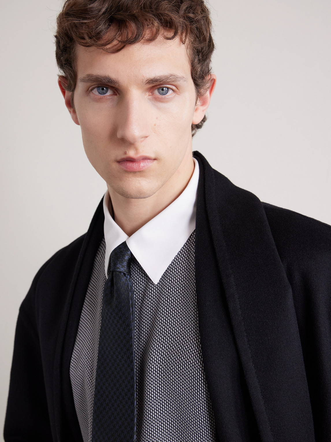  Tom Ford - 8cm Houndstooth Silk-jacquard Tie - Men - Blue 