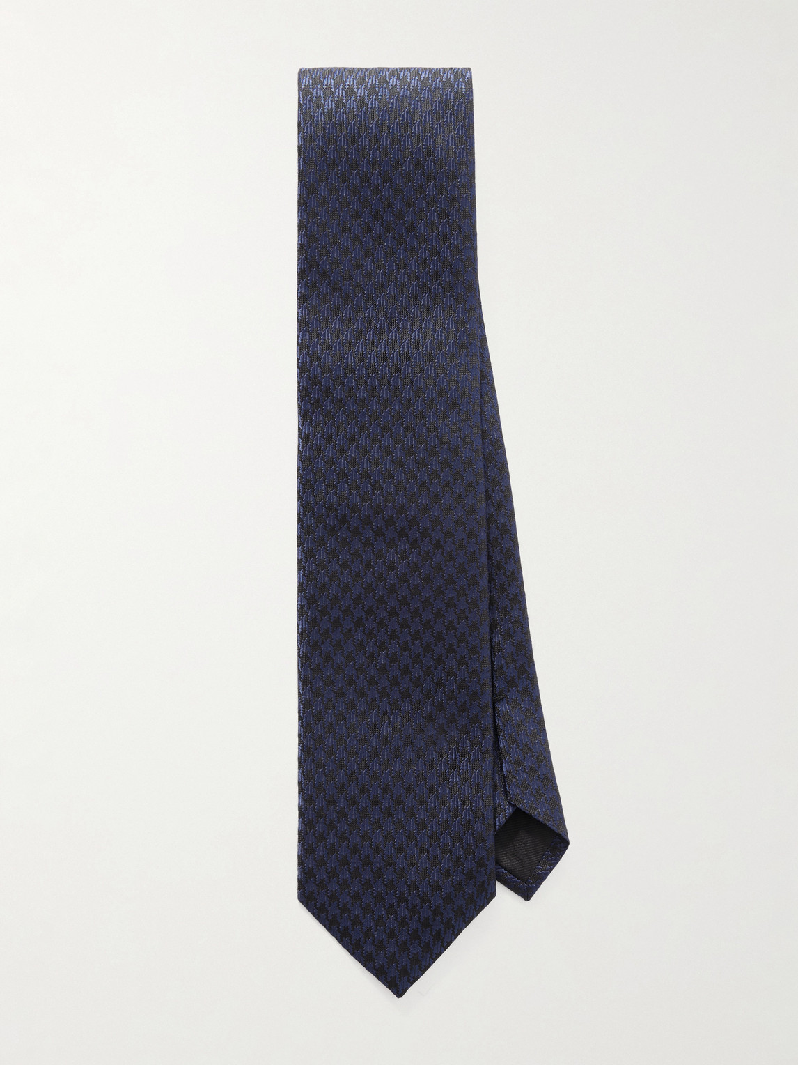 Tom Ford 8cm Houndstooth Silk-jacquard Tie In Blue