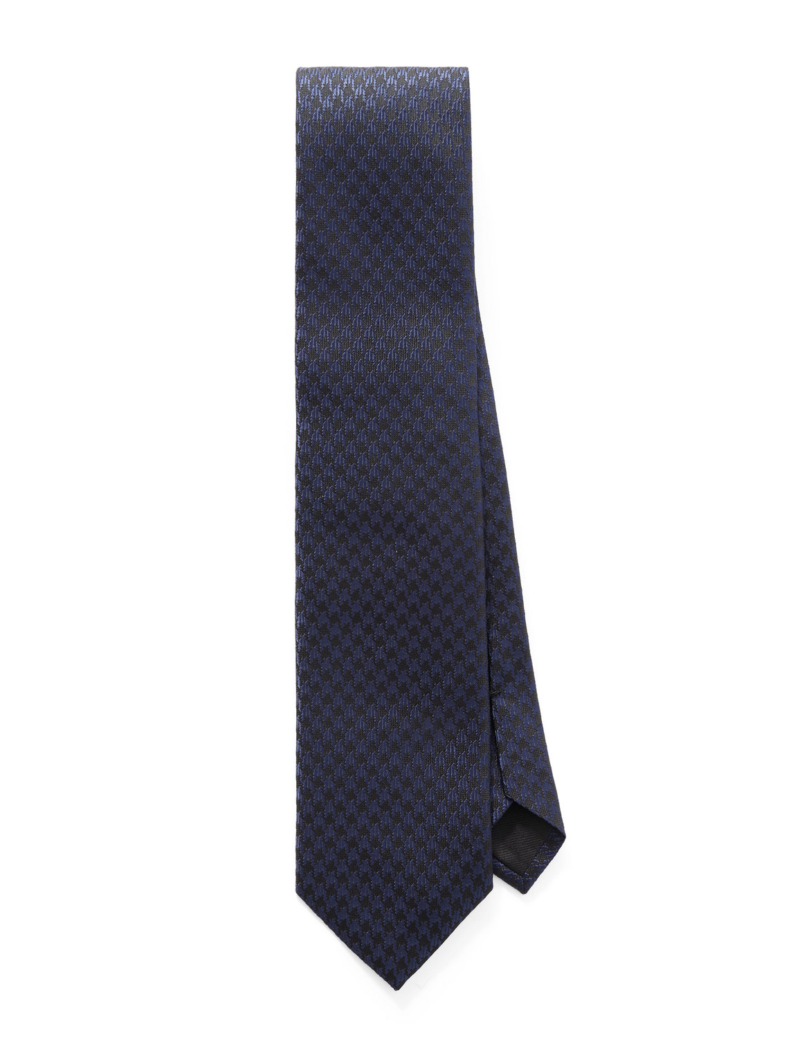 Tom Ford 8cm Houndstooth Silk-jacquard Tie In Blue