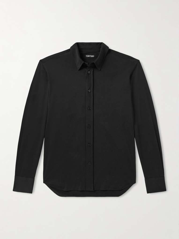 Tom Ford — Silk and Cotton-Blend Jersey Shirt