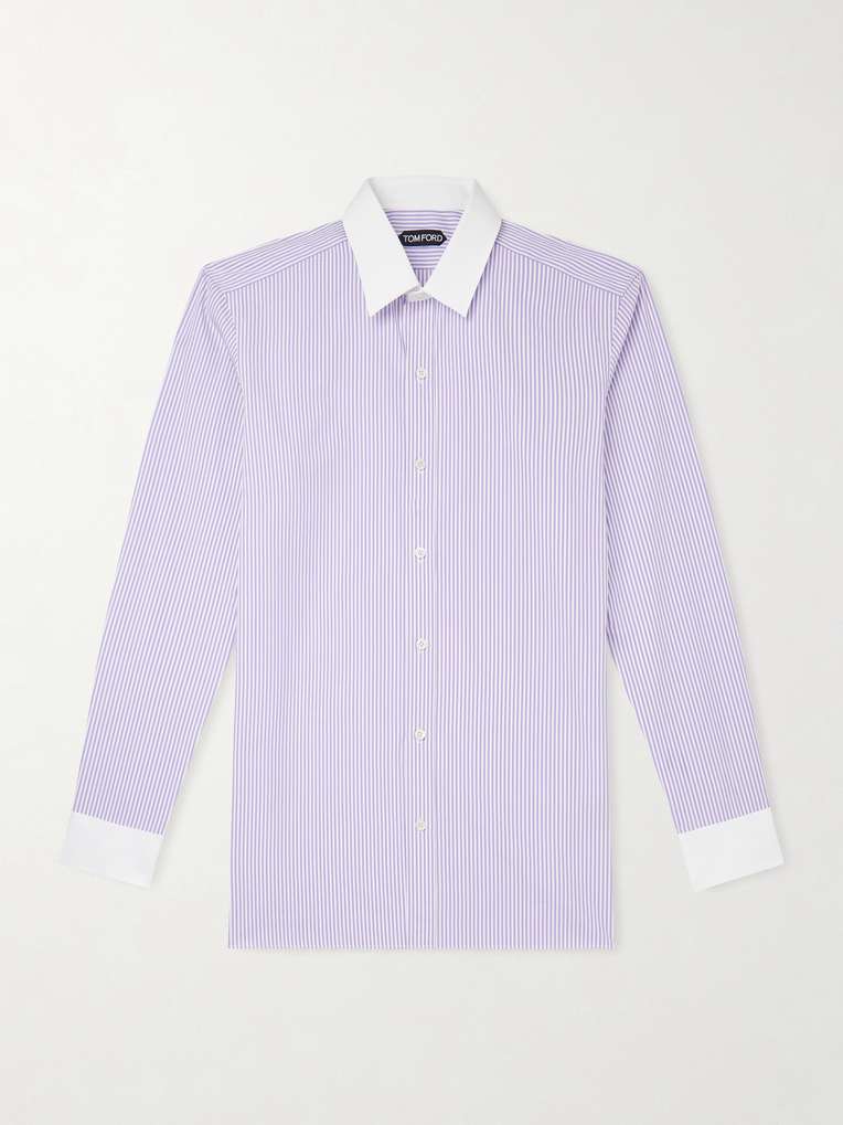 Tom Ford — Striped Cotton-Poplin Shirt