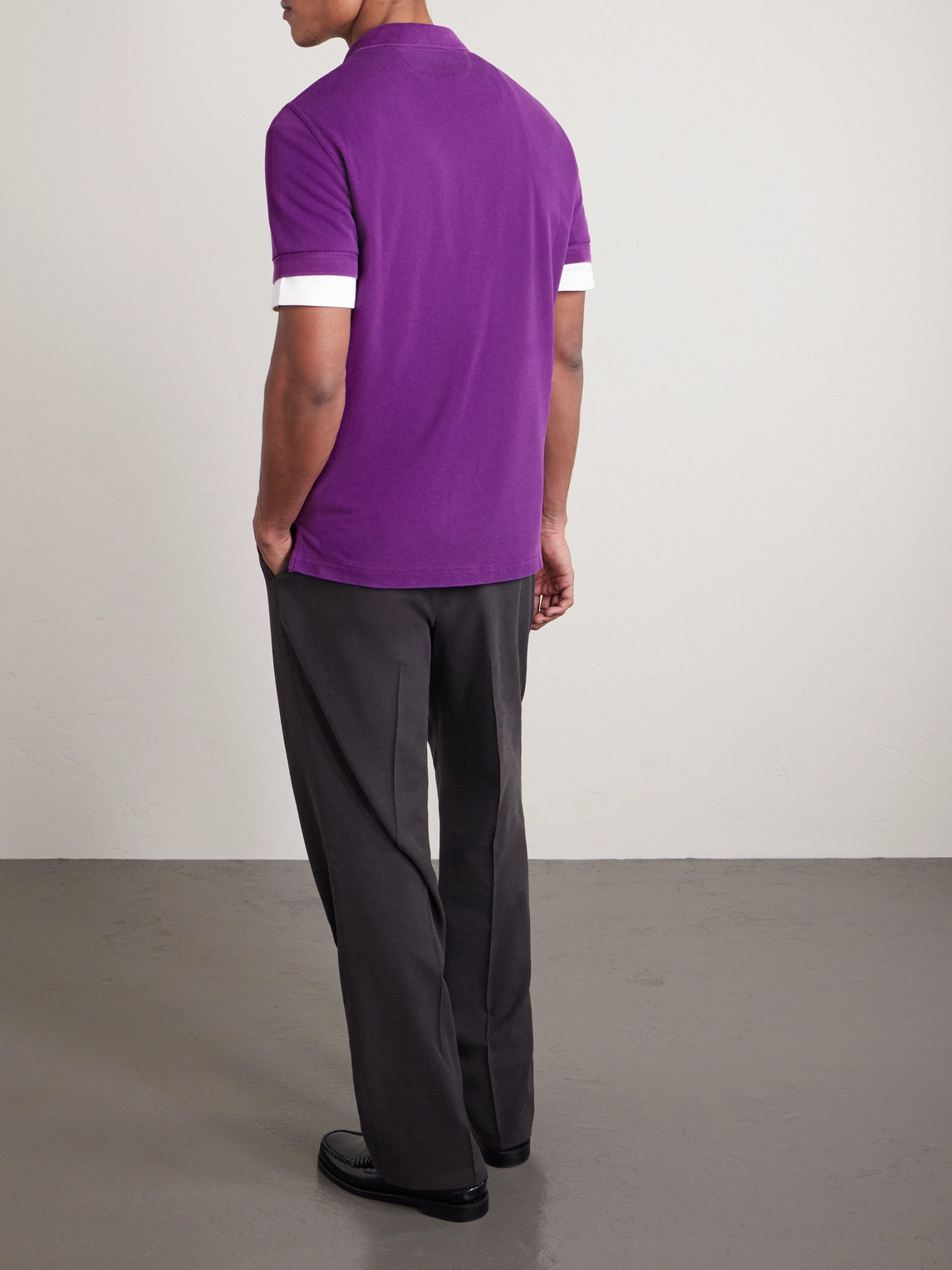 Slim-Fit Lyocell And Cotton-Blend Piqué Polo Shirt