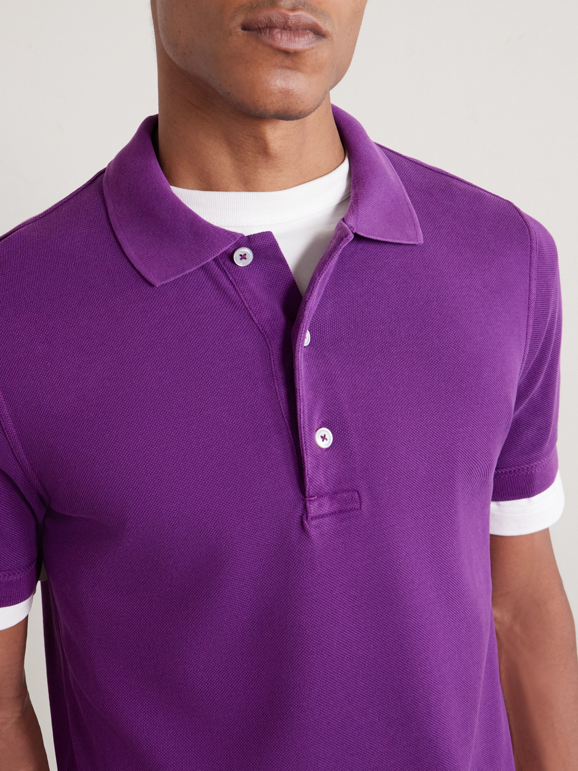 Slim-Fit Lyocell And Cotton-Blend Piqué Polo Shirt