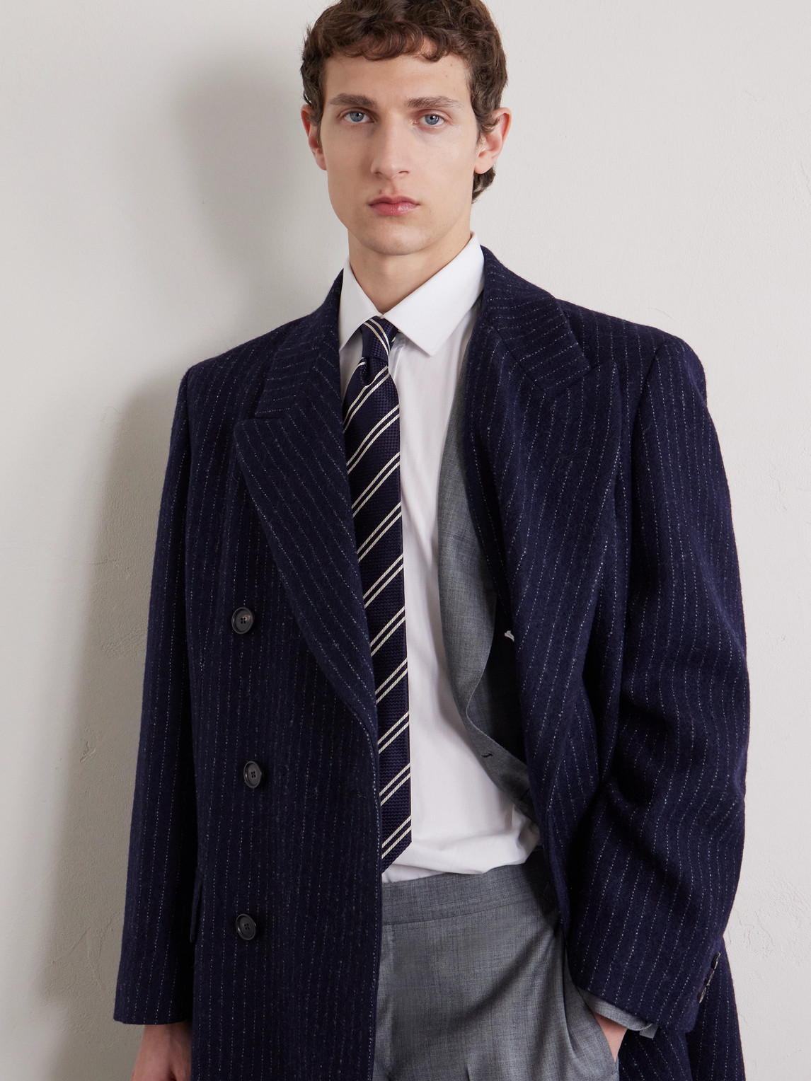  Tom Ford - 8cm Striped Silk-jacquard Tie - Men - Blue 