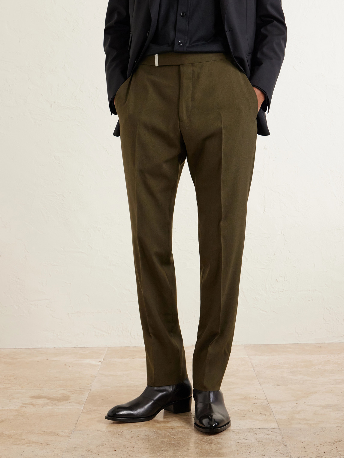  Tom Ford - Atticus Straight-leg Wool, Cashmere And Silk-blend Canvas Suit Trousers - Men - Green - It 48 