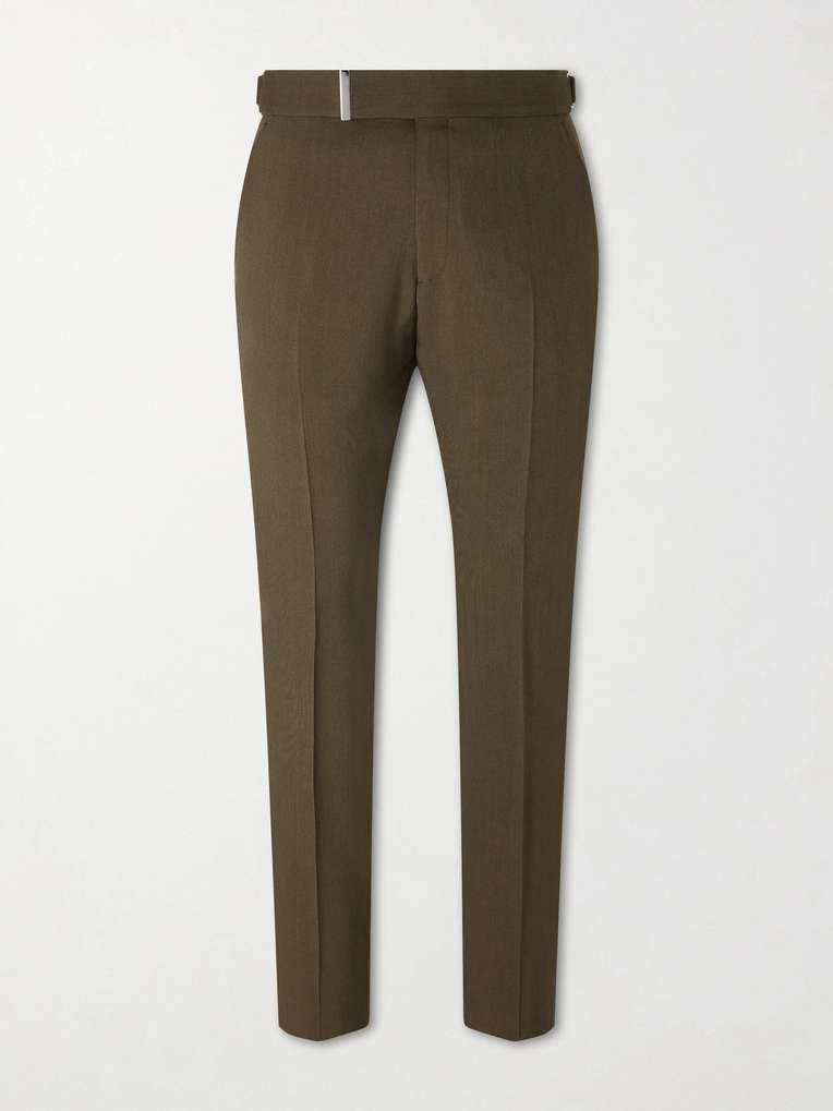 Tom Ford — Atticus Straight-Leg Wool, Cashmere and Silk-Blend Canvas Suit Trousers