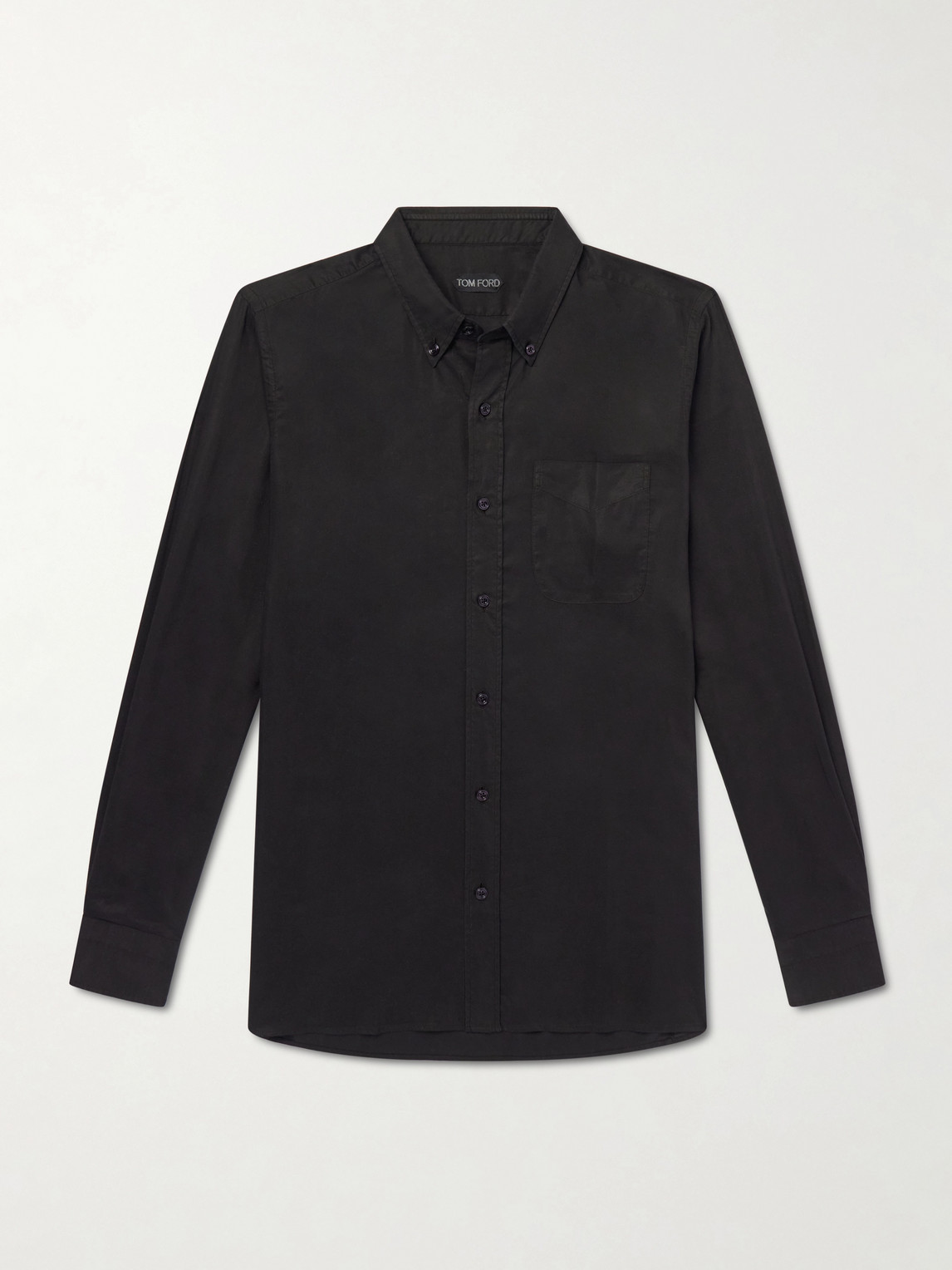 Tom Ford Button-Down Collar Lyocell-Gabardine Shirt EU 40