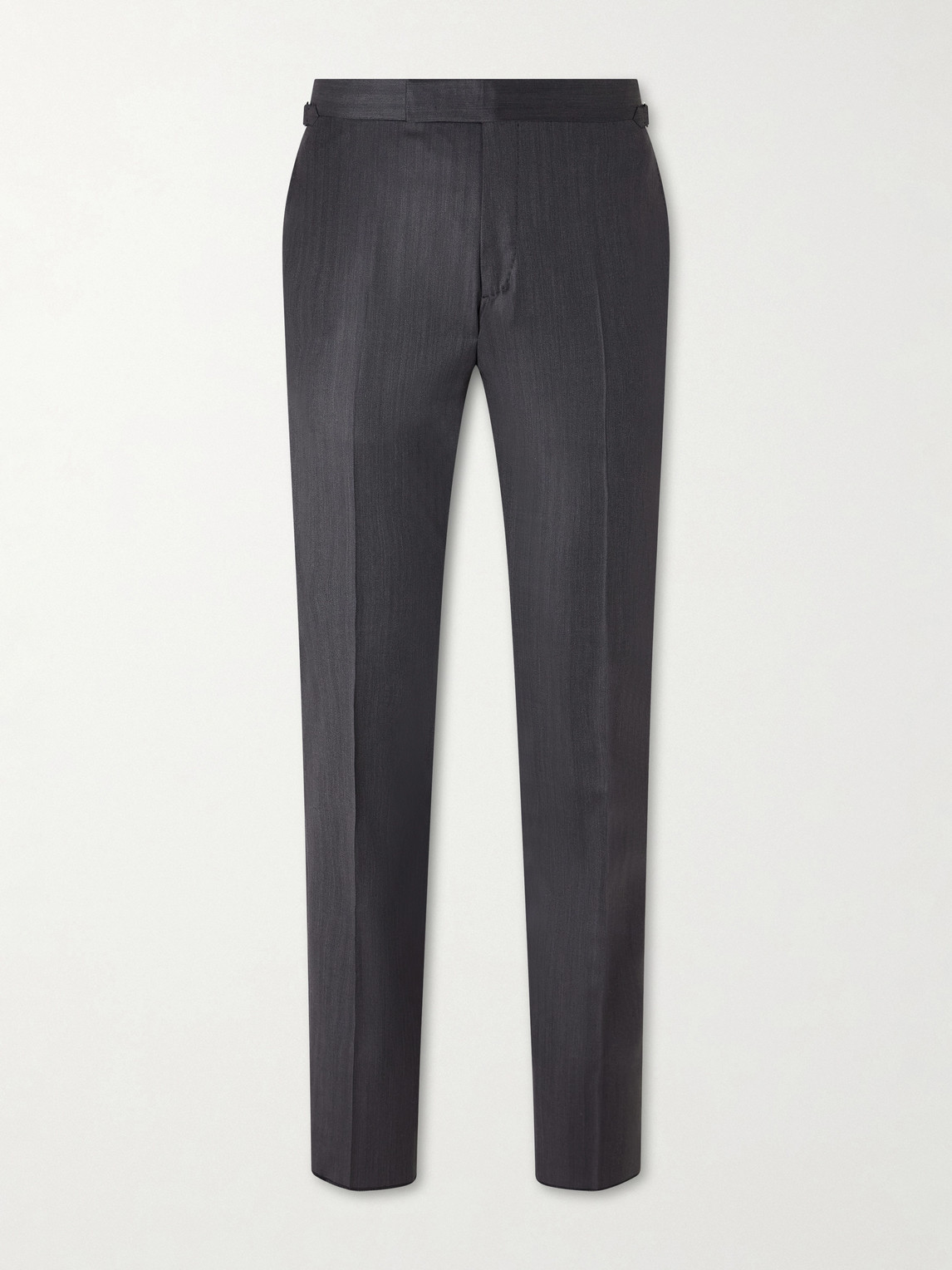 Tom Ford Straight-Leg Herringbone Wool and Silk-Blend Suit Trousers - Men