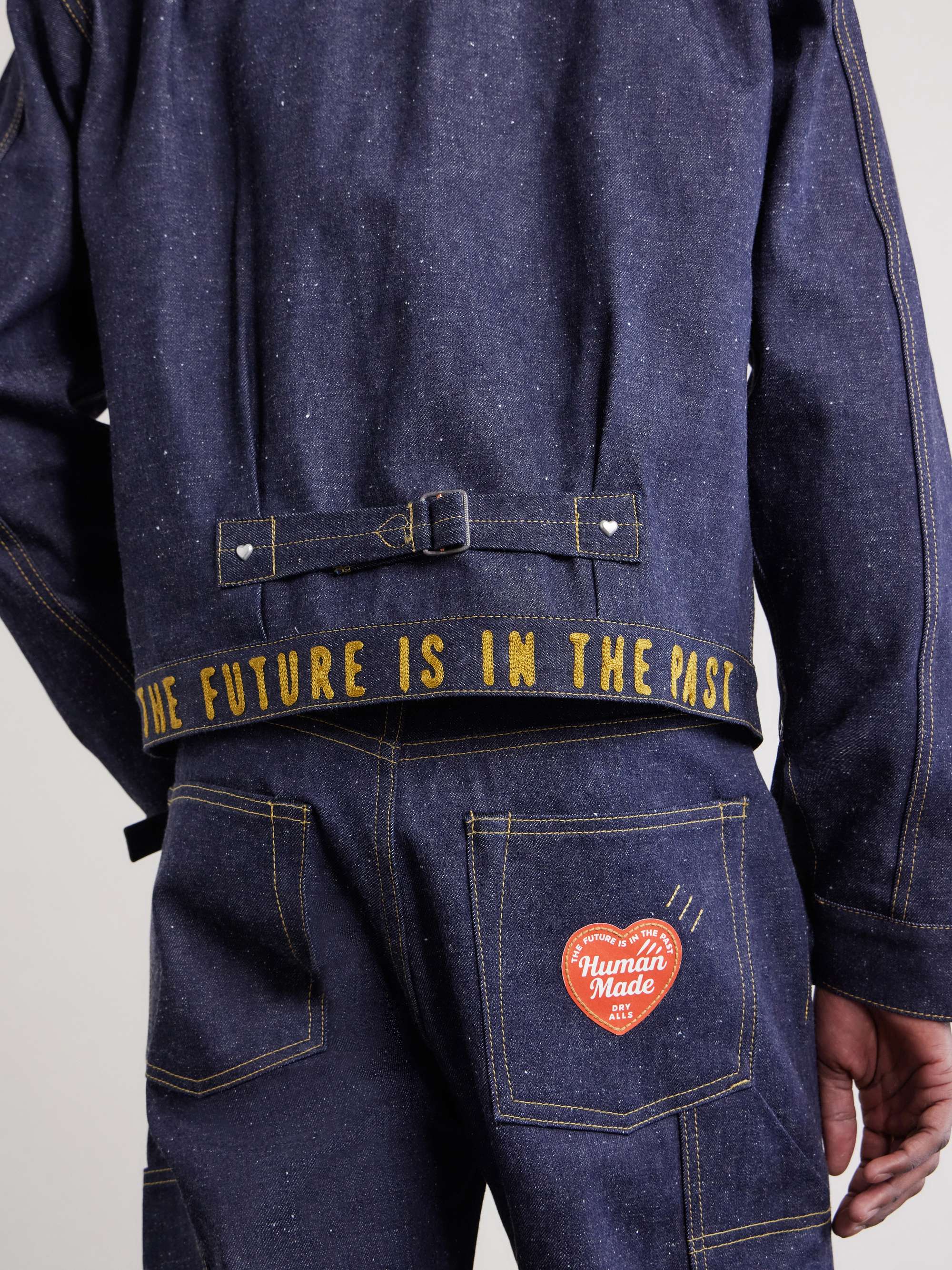 HUMAN MADE Pleated Denim Jacket for Men | MR PORTER